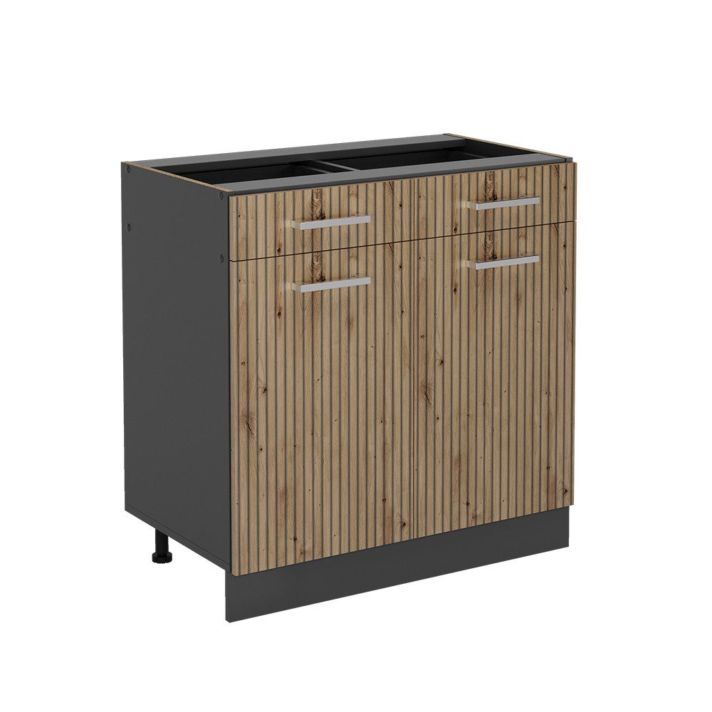 Vicco Unterschrank R-Line, Artisan-Eiche/Anthrazit, 80 cm ohne Arbeitsplatte (1-St)