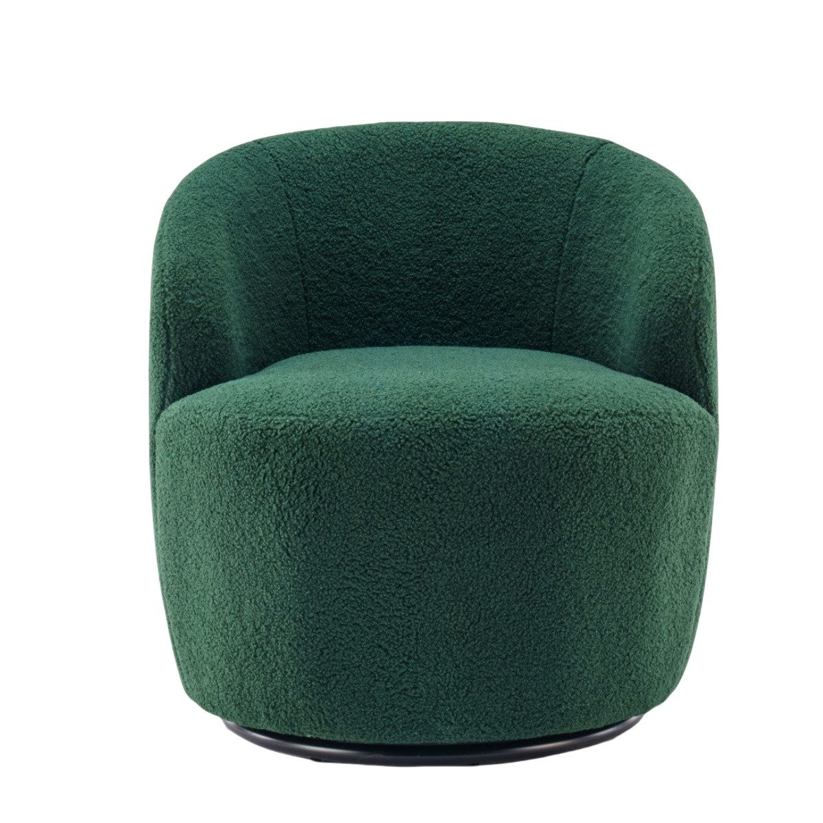 IDEASY Relaxsessel Drehstuhl, weicher Teddystoff, Tonnenform, günstig online kaufen