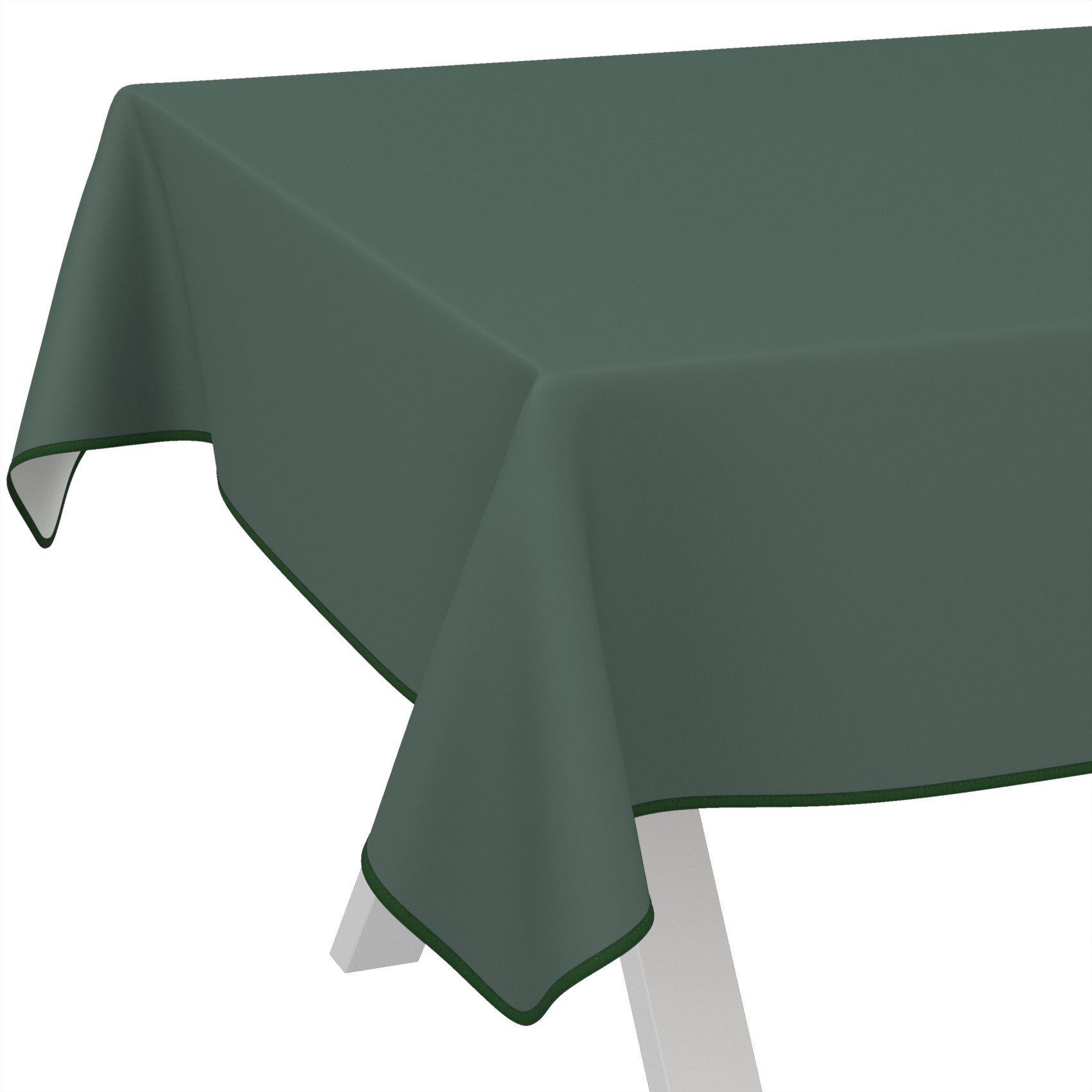 ANRO Tischdecke Wachstuchtischdecke abwaschbar UNI auch als Gartentischdecke (Einzelstück 1-tlg), wasserabweisend pflegeleicht Textil-Optik Grün 100x140cm