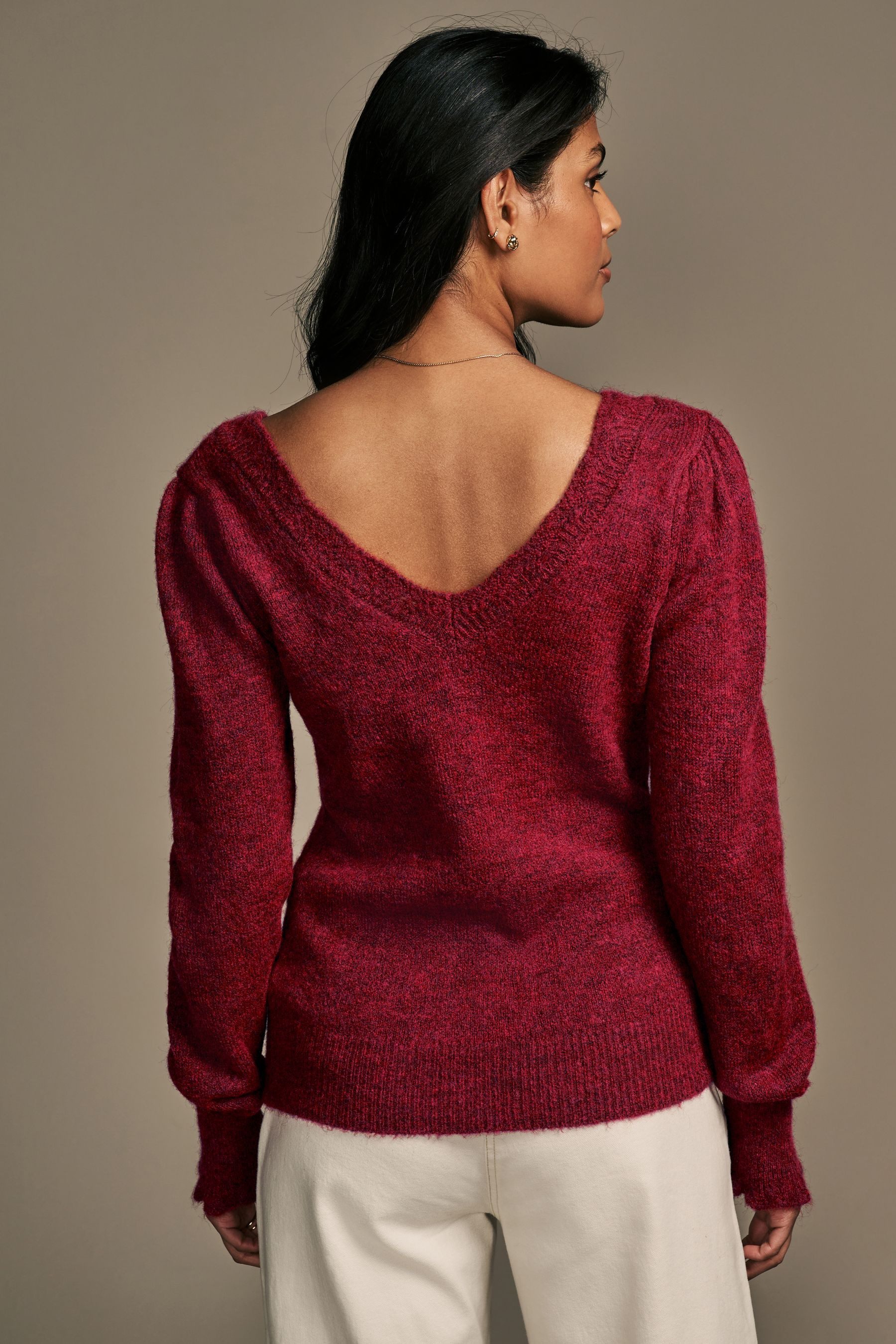 LAURA ASHLEY V-Ausschnitt-Pullover Laura Ashley V-Ausschnitt-Pullover, Loch günstig online kaufen