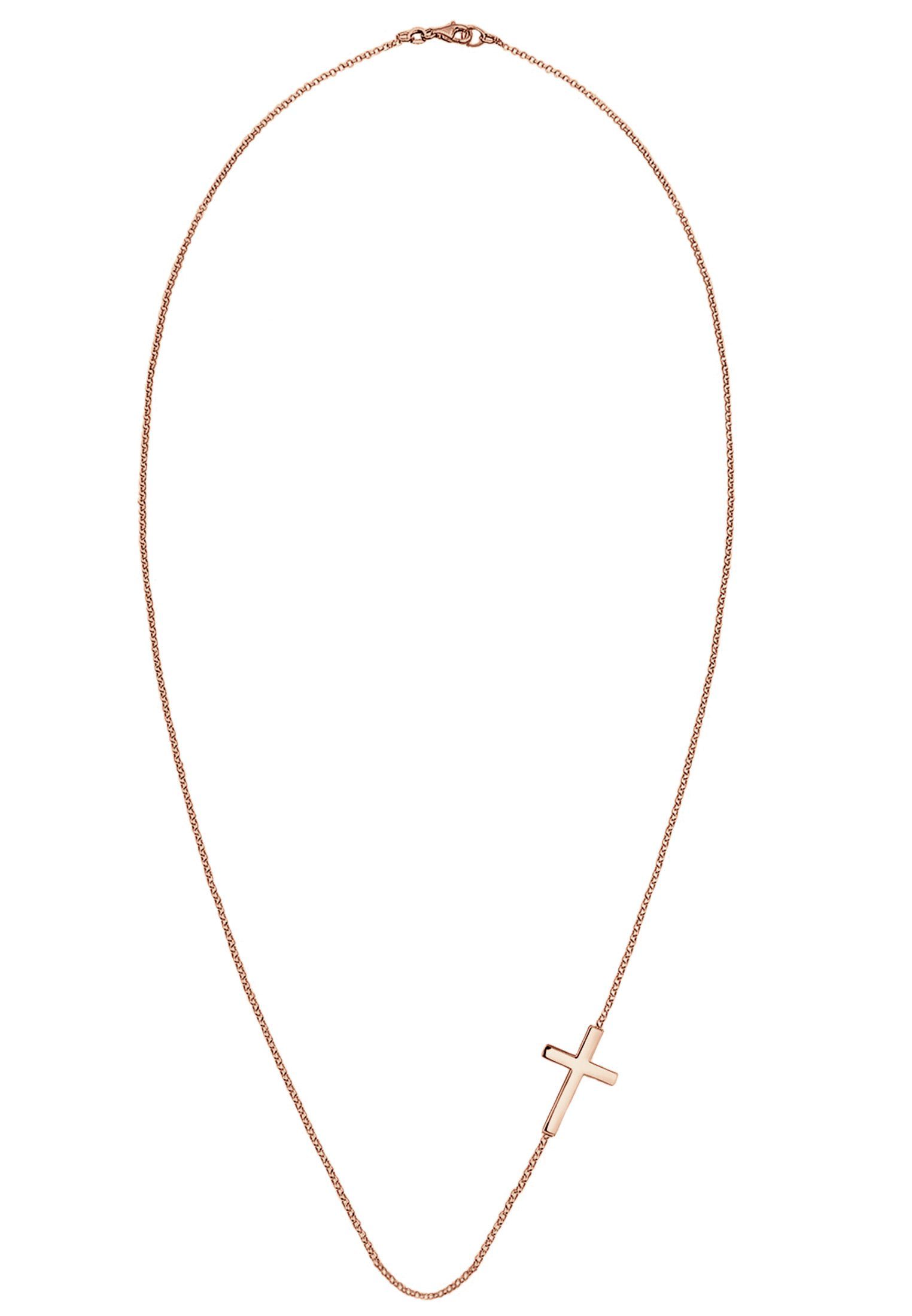 Elli Kette mit Anhänger mit Kreuz Schlicht 925 Sterling Silber