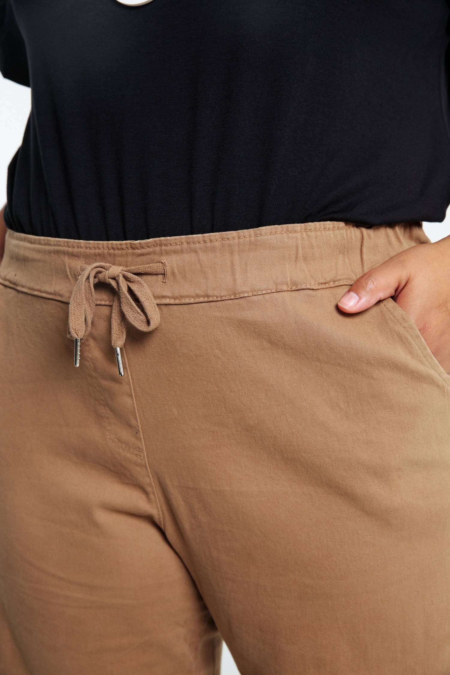 karamell Schwere, Aus Chinohose 5-Pocket-Hose Baumwolle Unifarbene Paprika