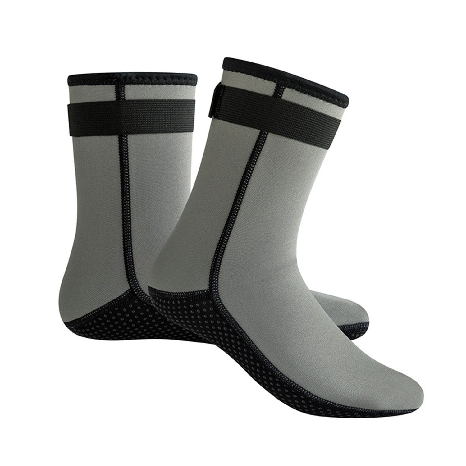 Refttenw Neoprensocken 3mm Neopren Tauchsocken,rutschfest, wasserdicht Klettverschluss-Design an den Sockenbündchen