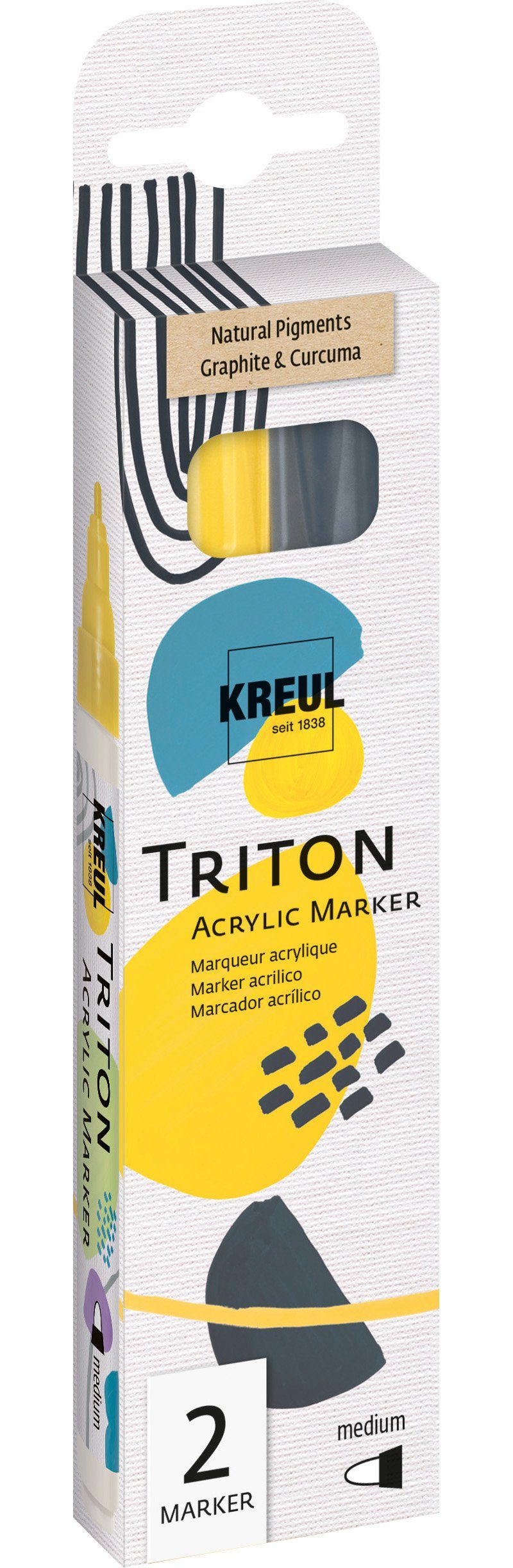 Kreul Marker Pigments, 2 Stück Natural