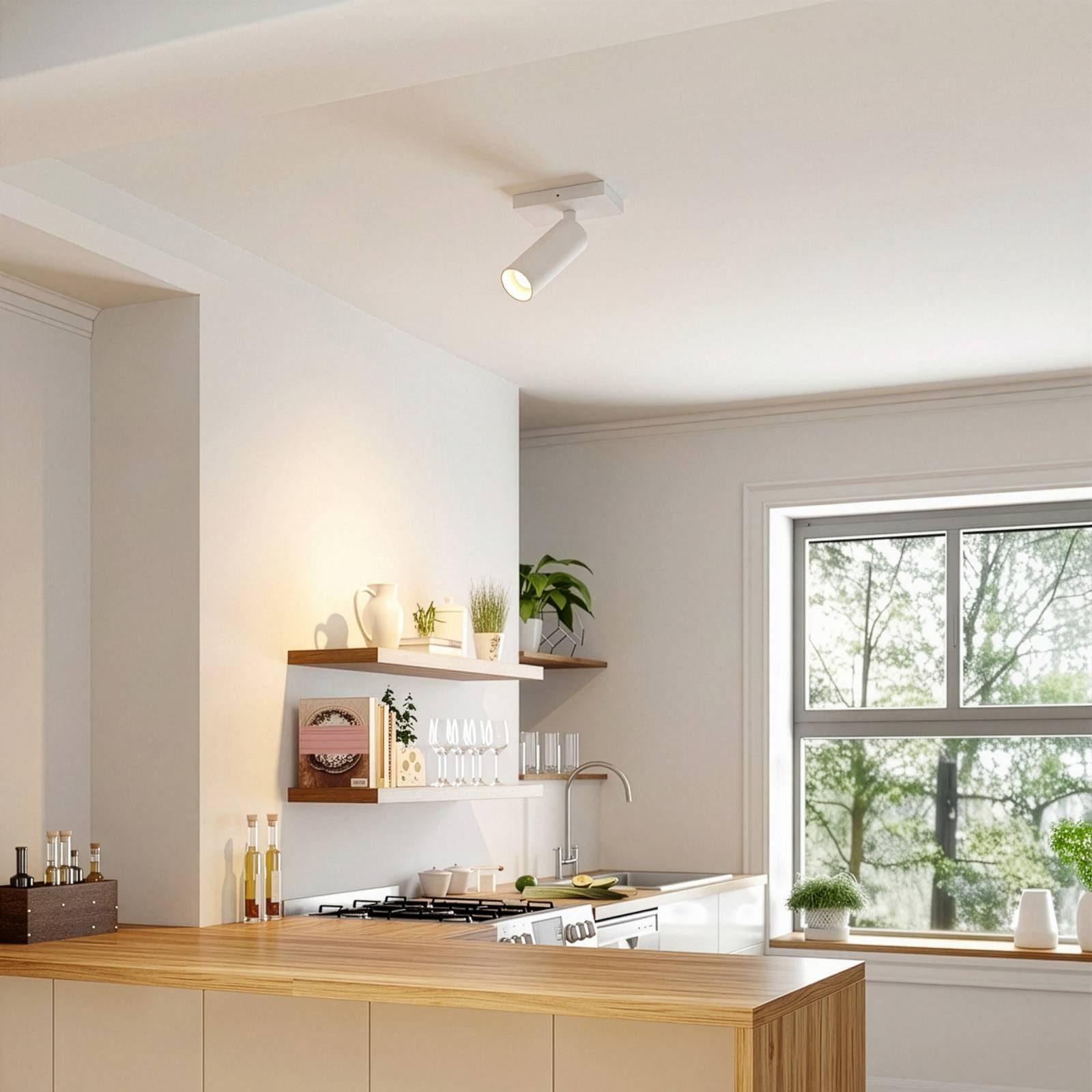 Arcchio Deckenstrahler Brinja Slim, Metall, Weiß IP20, 1 x 5 W LED (GU10 MR11)