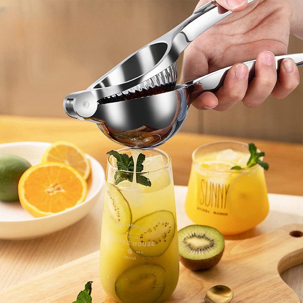 PFCTART Obstpresse Zitronenpresse Handpresse Anti-Ätzmittel, RostfreierStahl, 7cm Durchmesser Lemon Squeezer