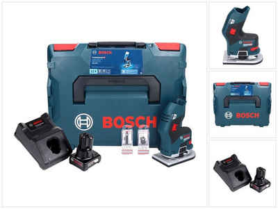 Bosch Professional Oberfräse Bosch GKF 12V-8 Professional Akku Kantenfräse 12V + 1x Akku 6,0 Ah + Ladegerät + L-Boxx