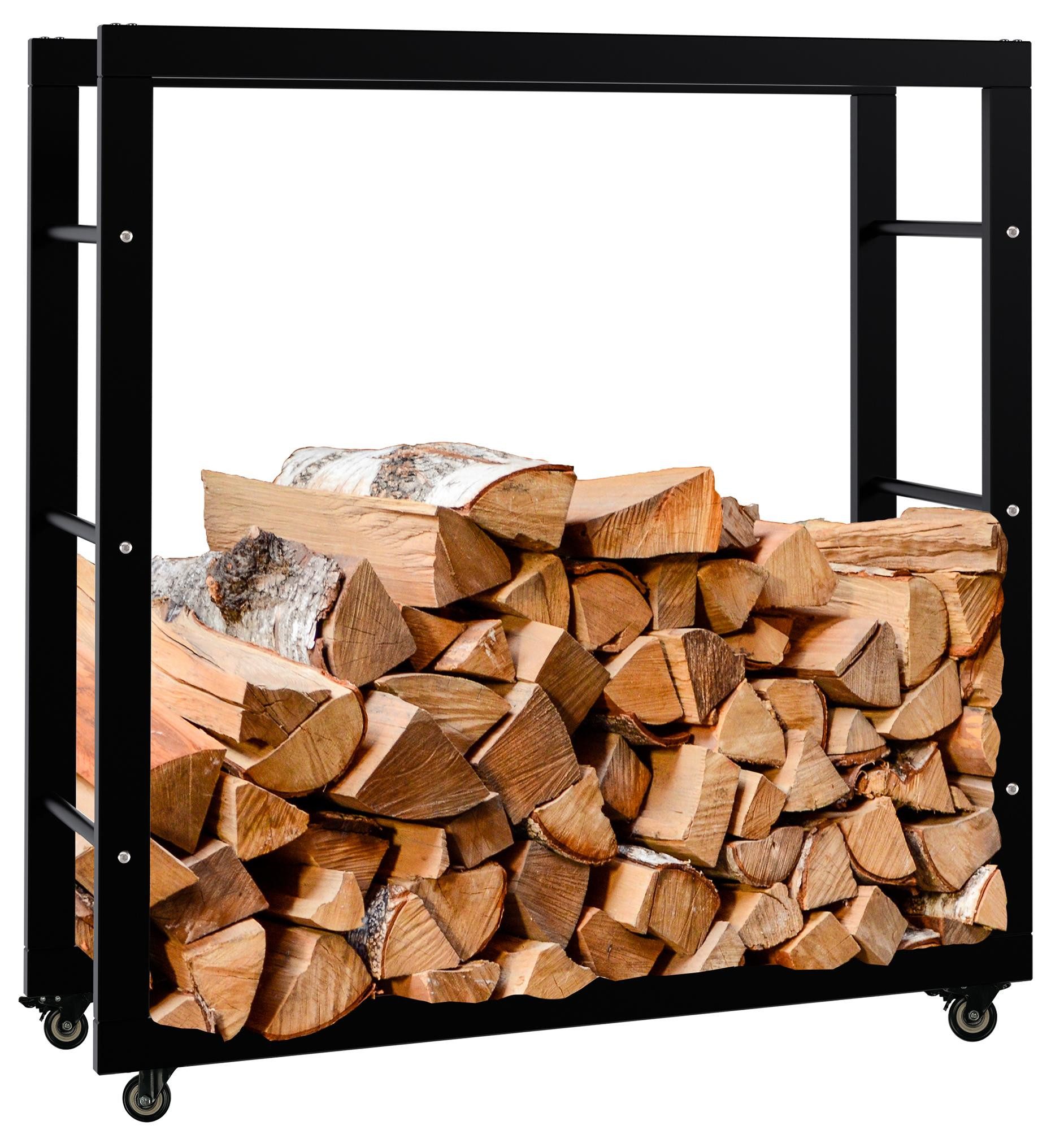 TPFLiving Kaminholzregal Turea, BxTxH:80x25x80 cm, (Vier gummierte Hartbode günstig online kaufen