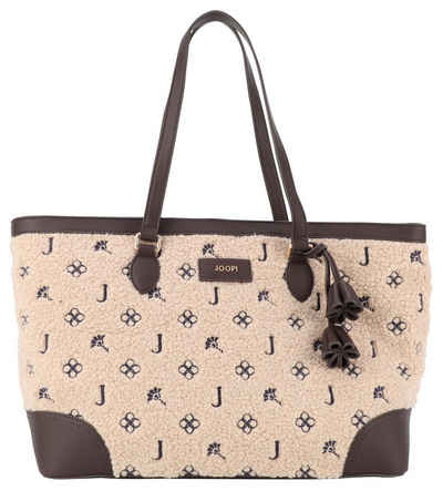 Joop! Shopper decoro peluche shopper lhz, in Teddyoptik mit All-Over-Stiching