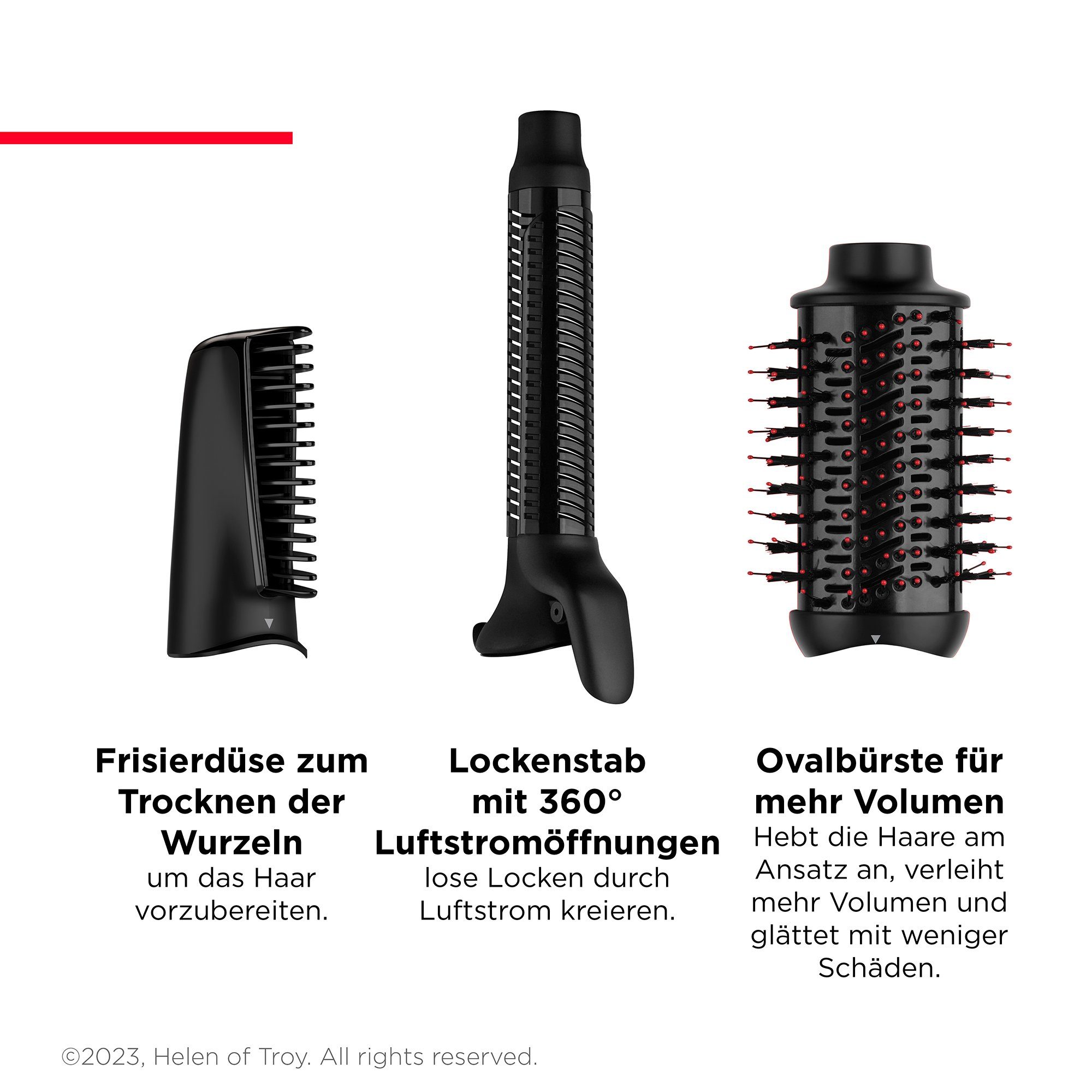 Kopf, One-Step Haartrockner Abnehmbarer & Lockenstab, – Multi-Styler Revlon Haartrockner, RVDR5333, 3-in-1-Tool, Multihaarstyler Styler