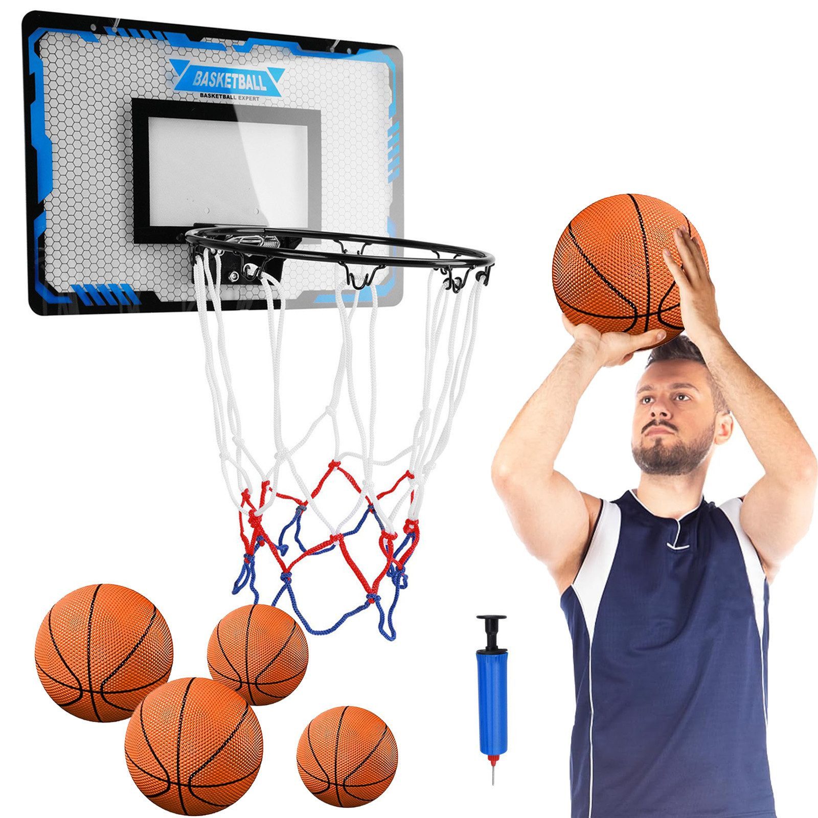 Basketballkorb Mini Basketballkorb Zimmer mit 4 Basketball