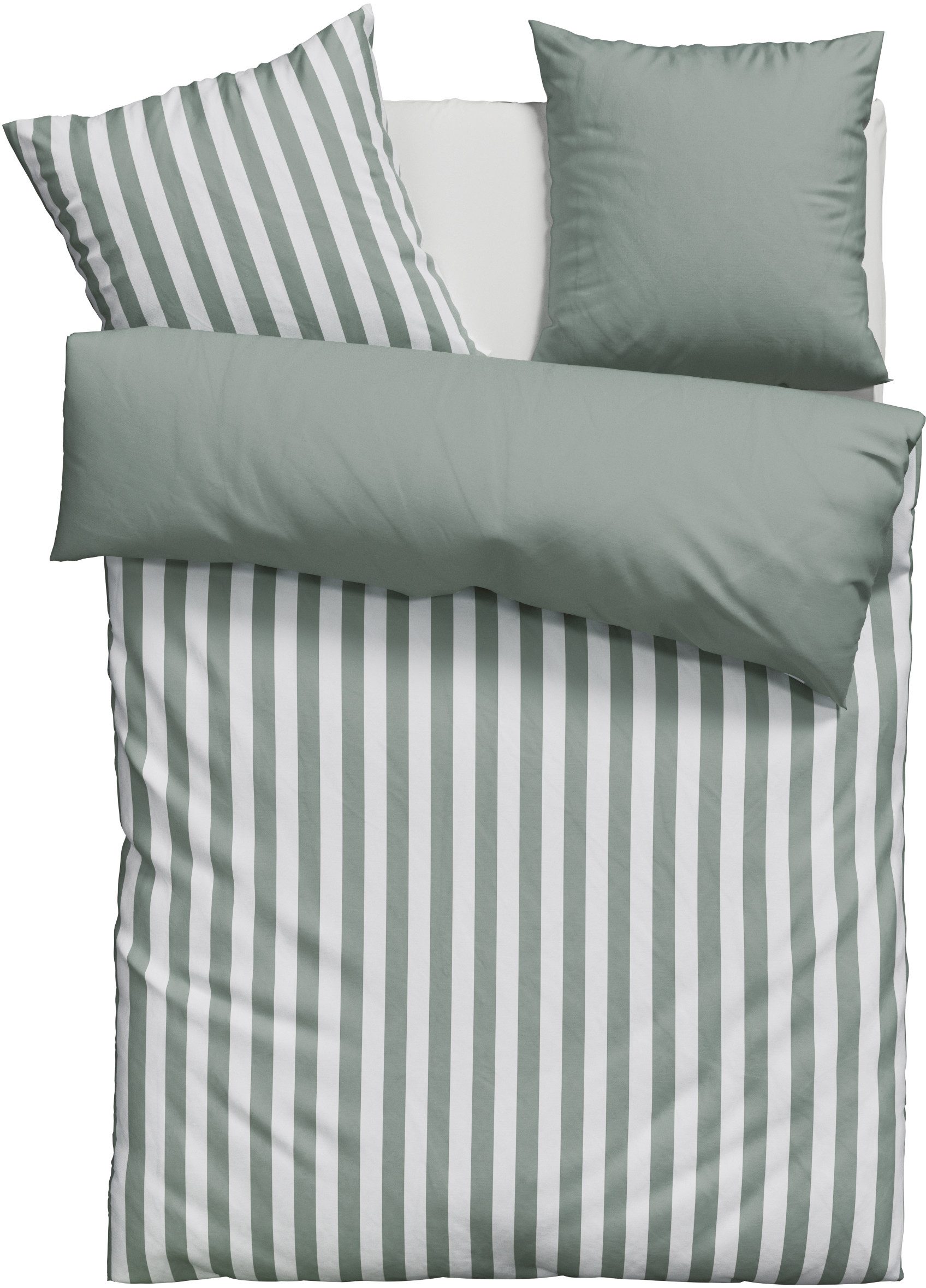 andas Wendebettwäsche Greta, Renforcé, 3 teilig, Bettwäsche mit Streifen in günstig online kaufen