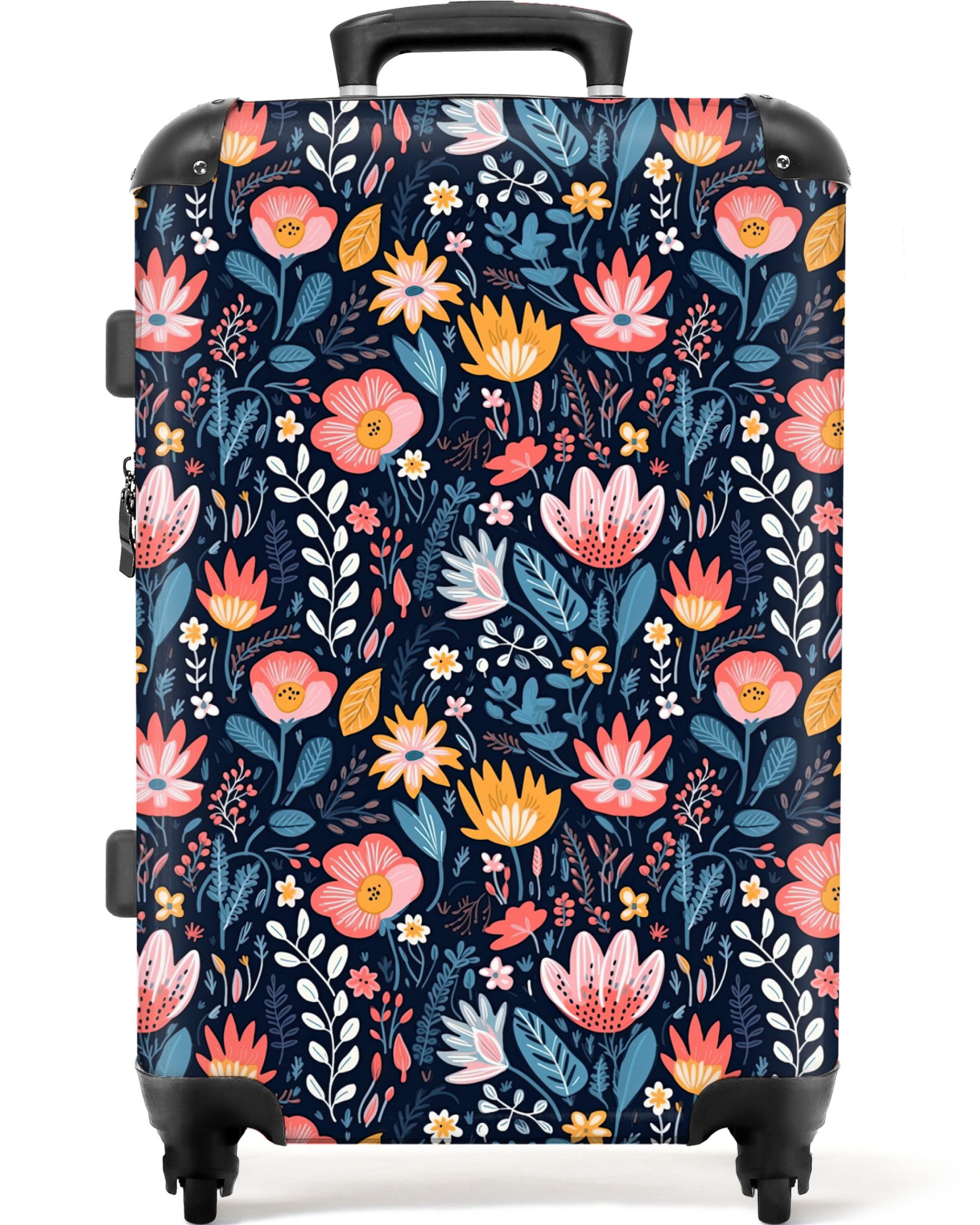 NoBoringSuitcases.com© Hartschalen-Trolley Blumen - Muster - günstig online kaufen