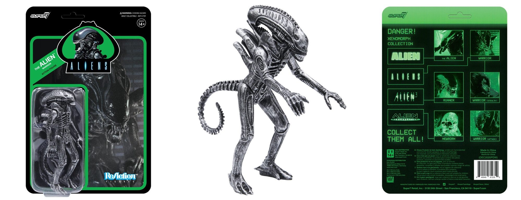 Super7 Actionfigur ALIENS ALIEN WARRIOR REACTION ACTIONFIGUR