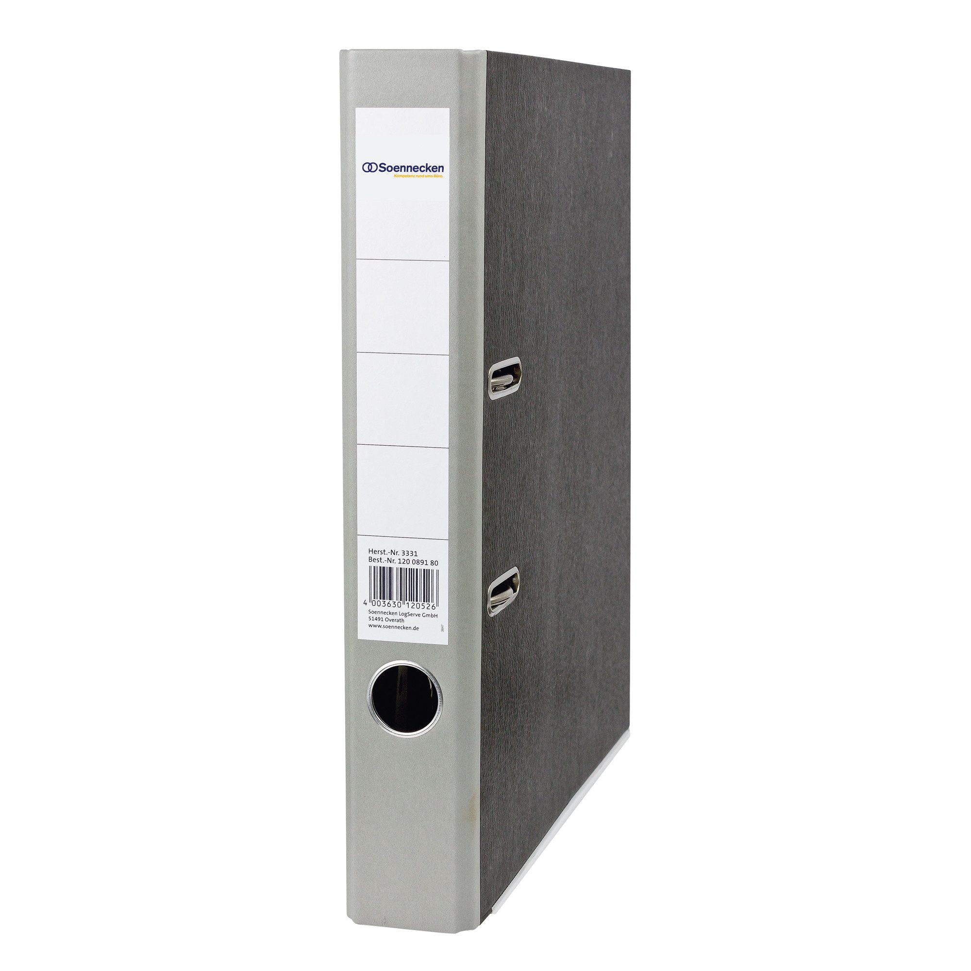 Aktenordner Ordner 3331 DIN A4 50mm Pappe grau (25 Stück)