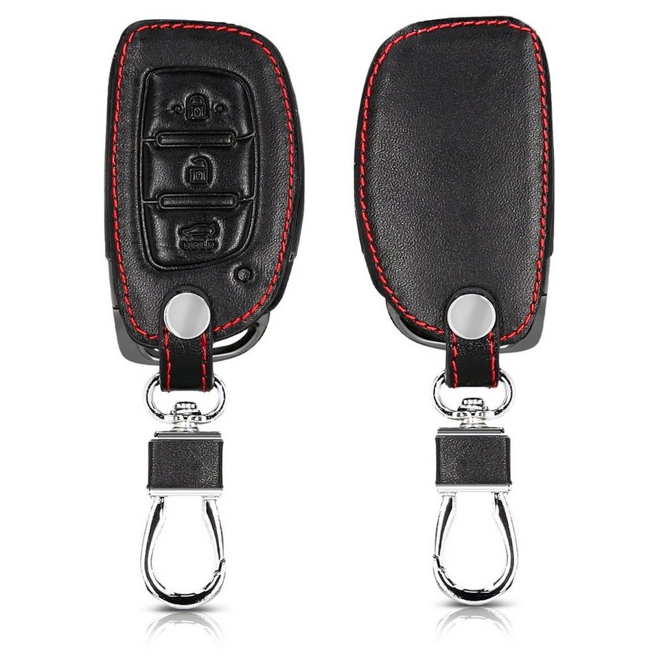 kwmobile Schlüsseltasche Autoschlüssel Kunstleder Hülle für Hyundai Kia,  Schlüsselhülle Schlüssel Case Cover