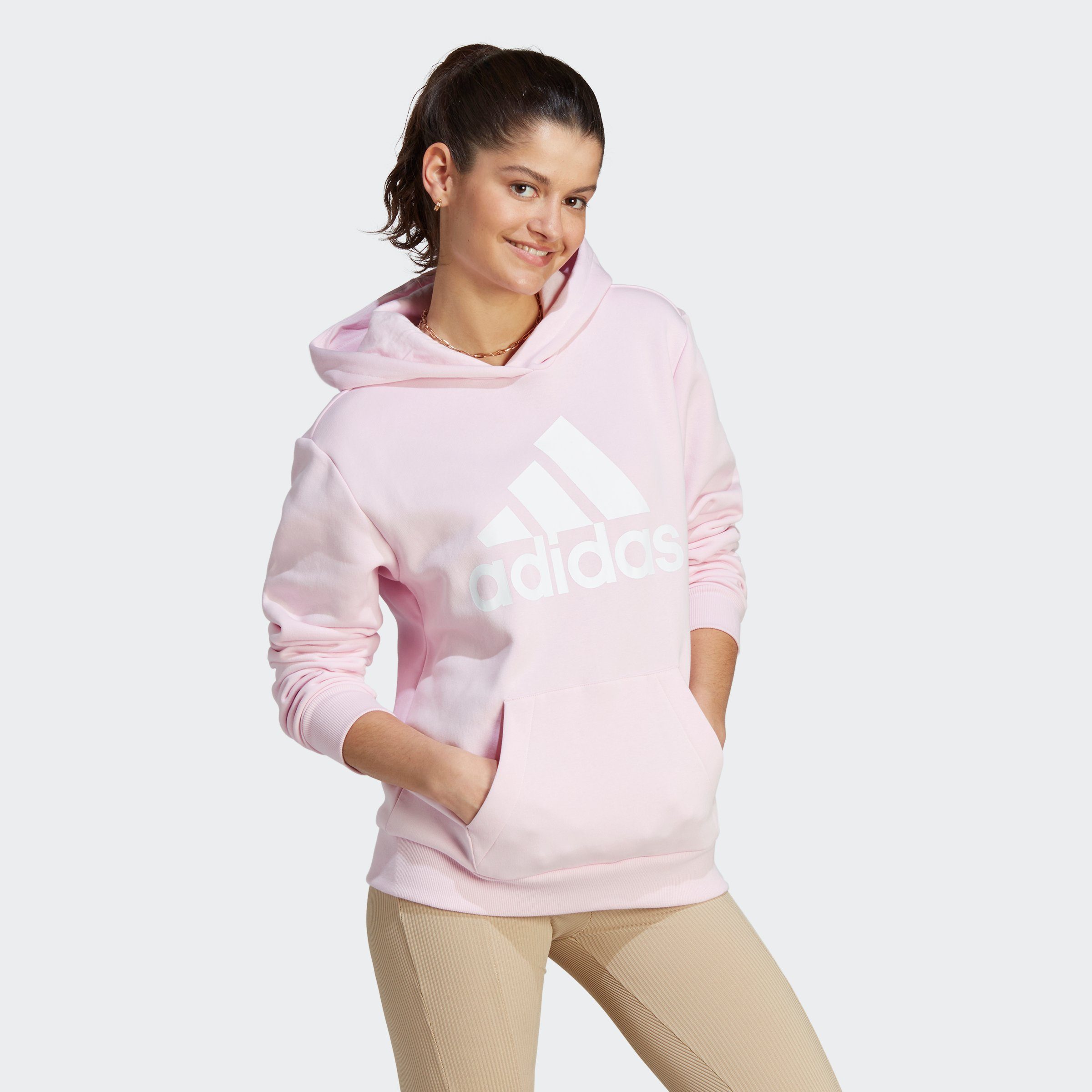 Clear adidas HD Sportswear BL W Kapuzensweatshirt OV White Pink /