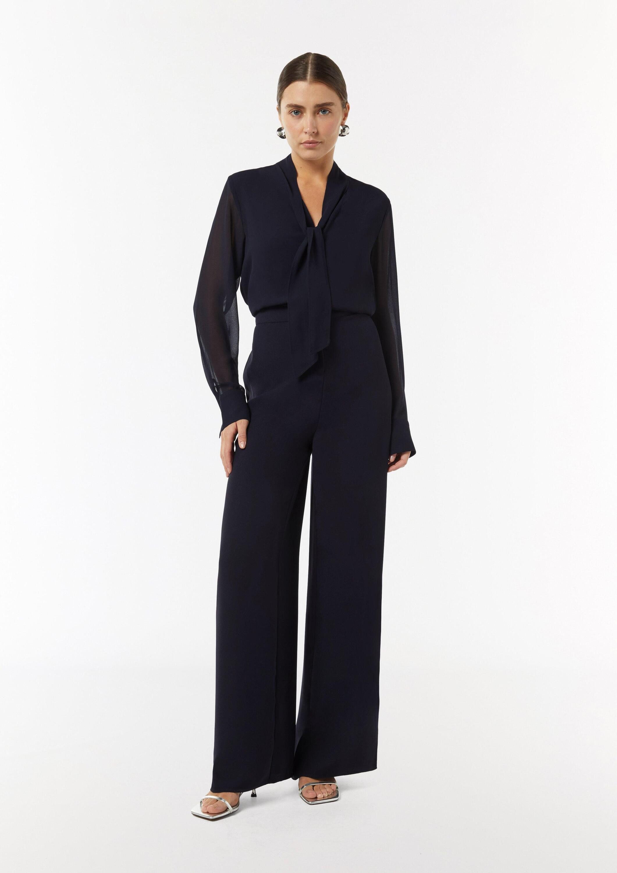 comma Jumpsuit Overall Eleganter Jumpsuit im Fabricmix