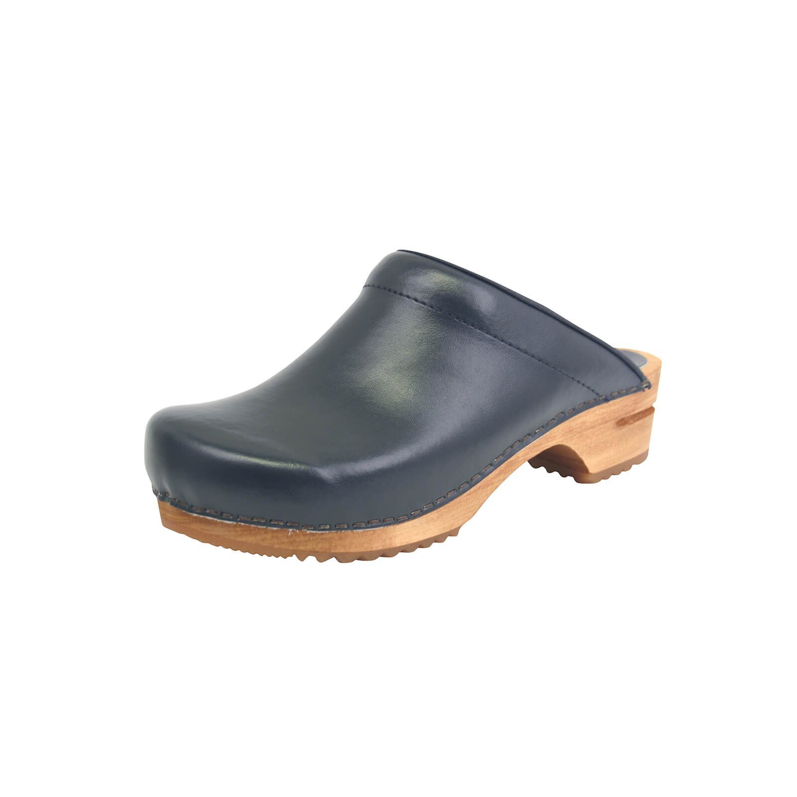 Wood-Lotte Open Clog Blue Sandale