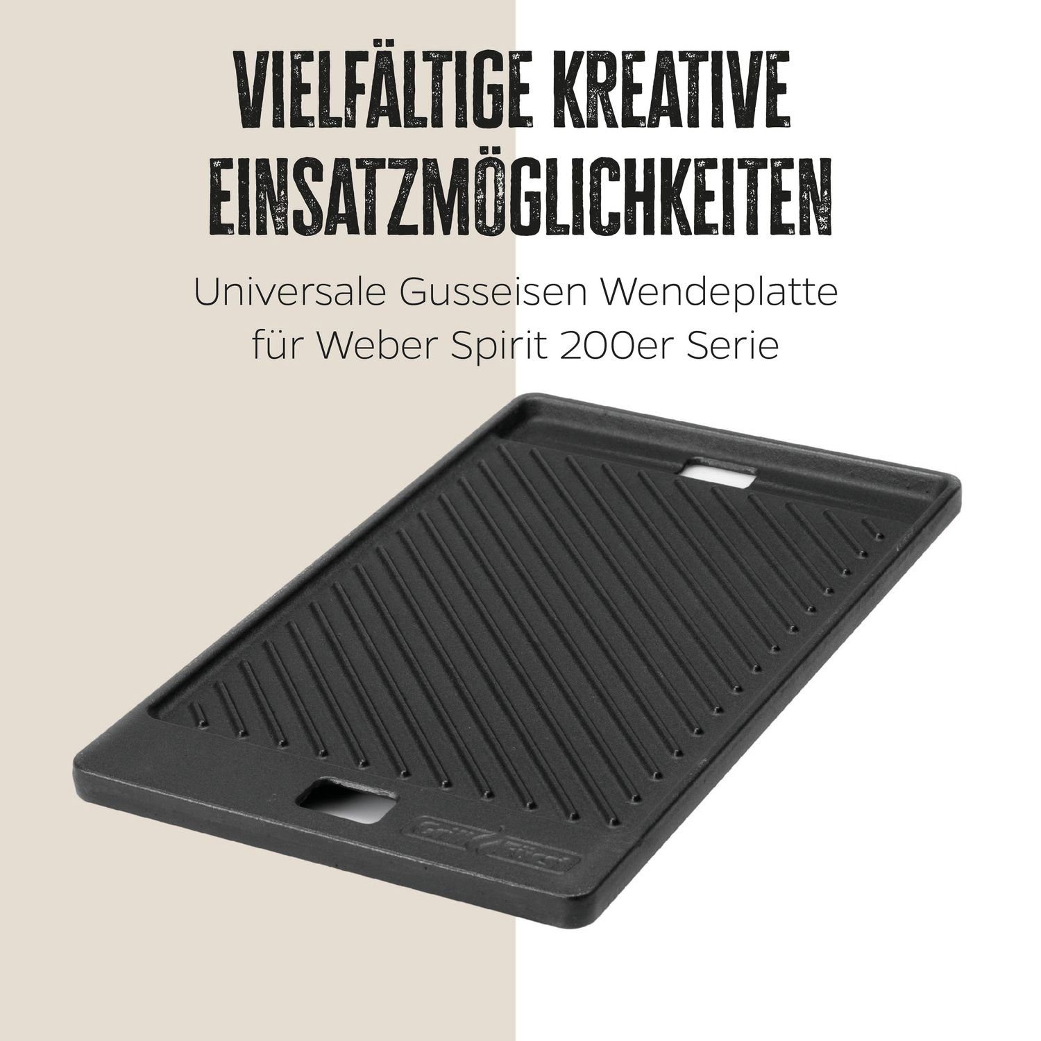 Grillfürst Grillplatte Grillfürst Grillplatte Gusseisen für Spirit 200 44,2 x 26,4 cm
