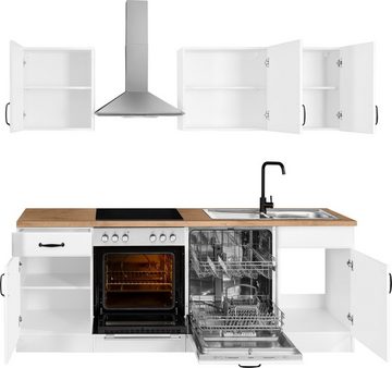 wiho Küchen Küchenzeile Erla, ohne E-Geräte, Breite 220 cm