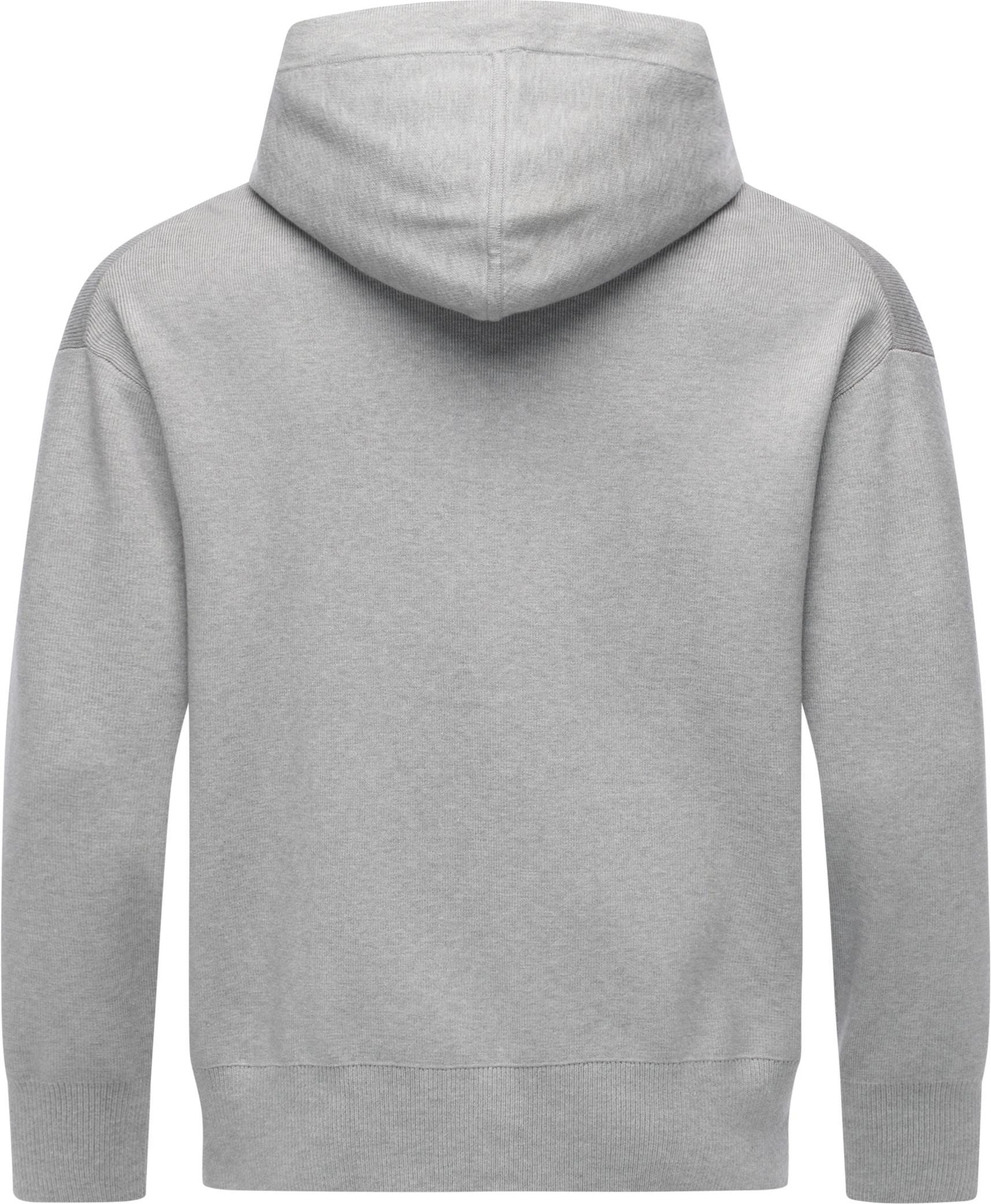 Ragwear Kapuzensweatjacke Raggan Zip Zipper aus Rippstrick mit großer Kapuze