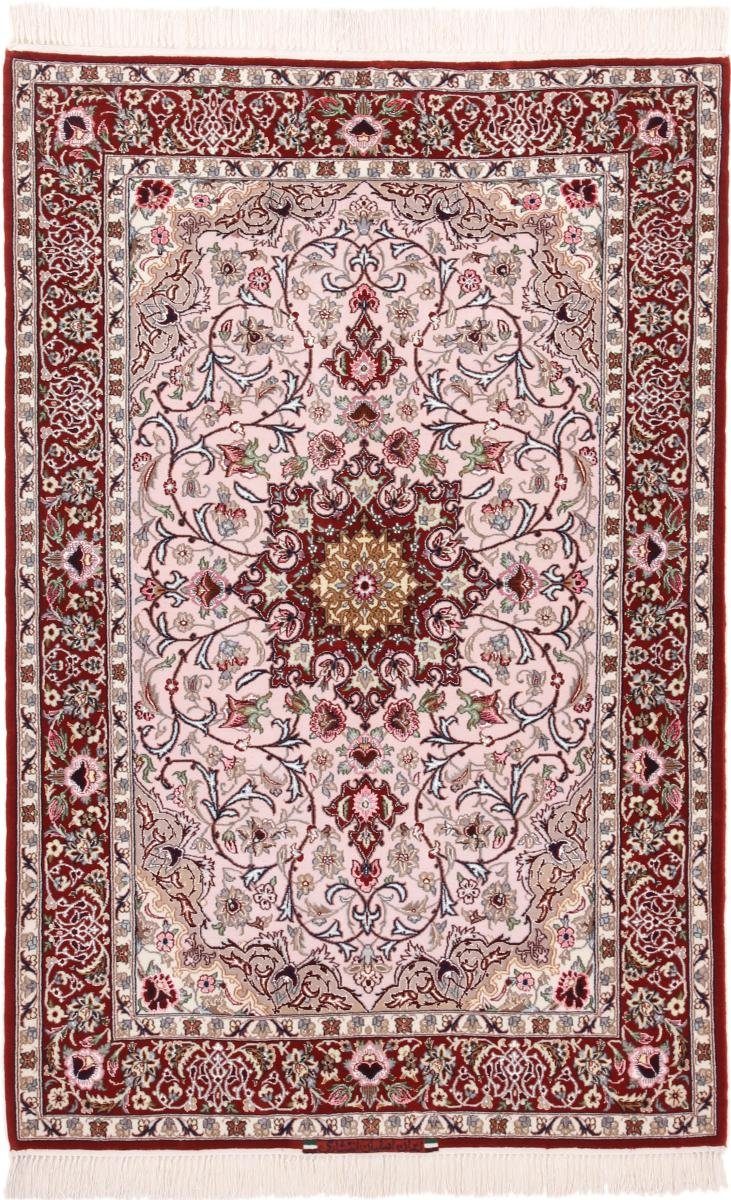 8 rechteckig, Handgeknüpfter 109x169 Nain mm Orientteppich Isfahan Seidenkette Trading, Orientteppich, Höhe: