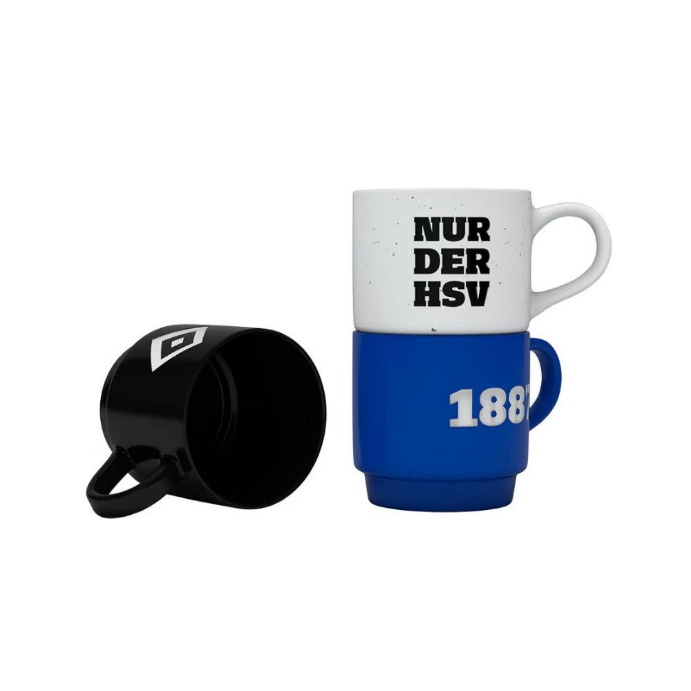 VertriebsArena GmbH HSV Stapeltassen 3er Set "Hamburger SV", ceramic