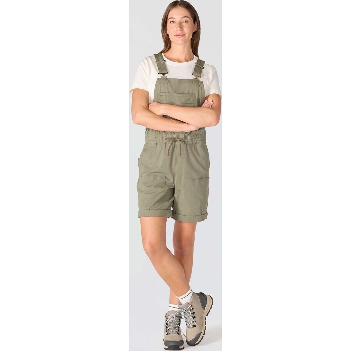 Carhartt Softshelljacke Rugged Flex Ripstop Shortall Funktionale und bequeme Damen-Latzhose mit schnelltrocknendem