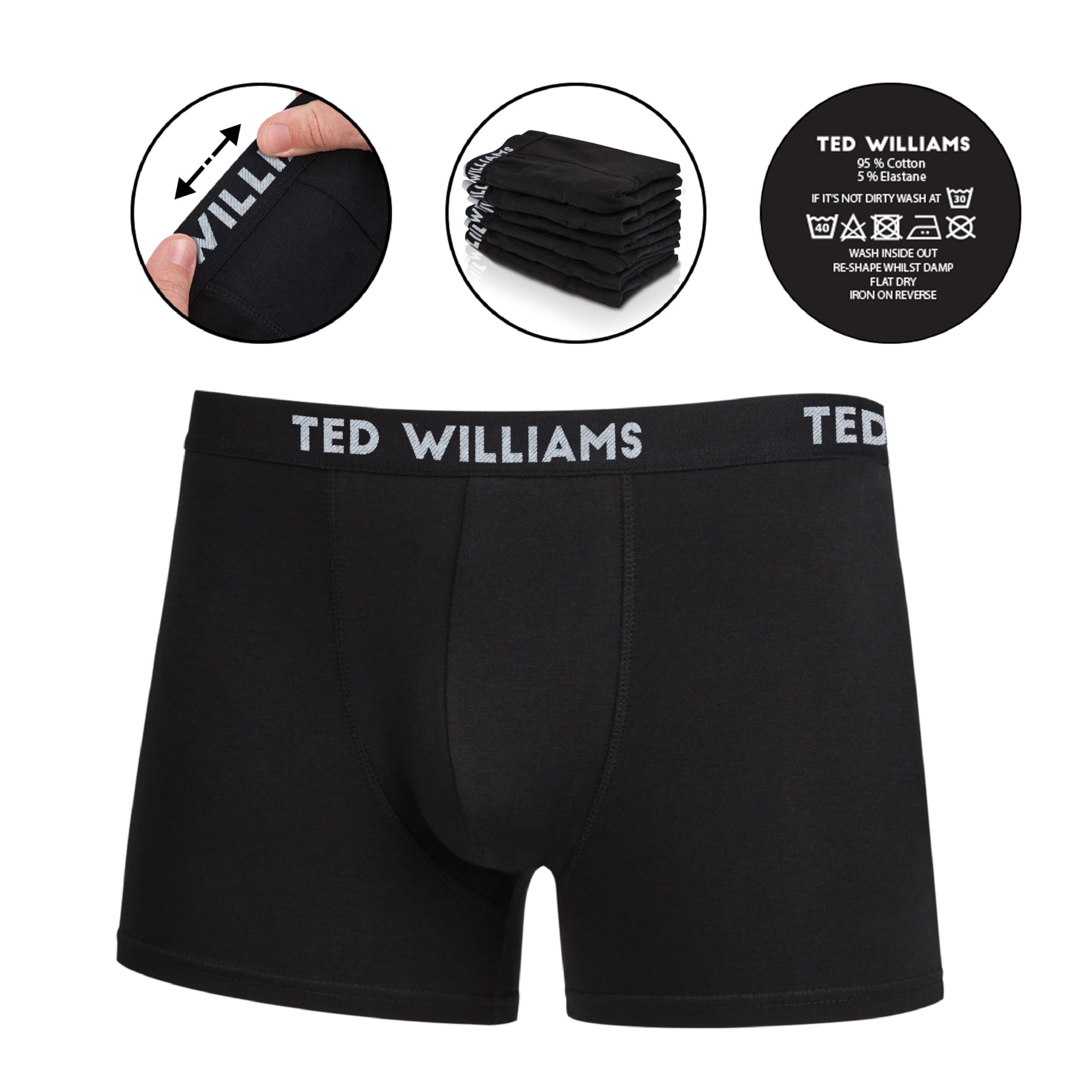 Ted Williams Boxershorts Schwarze Herren Boxershorts günstig online kaufen