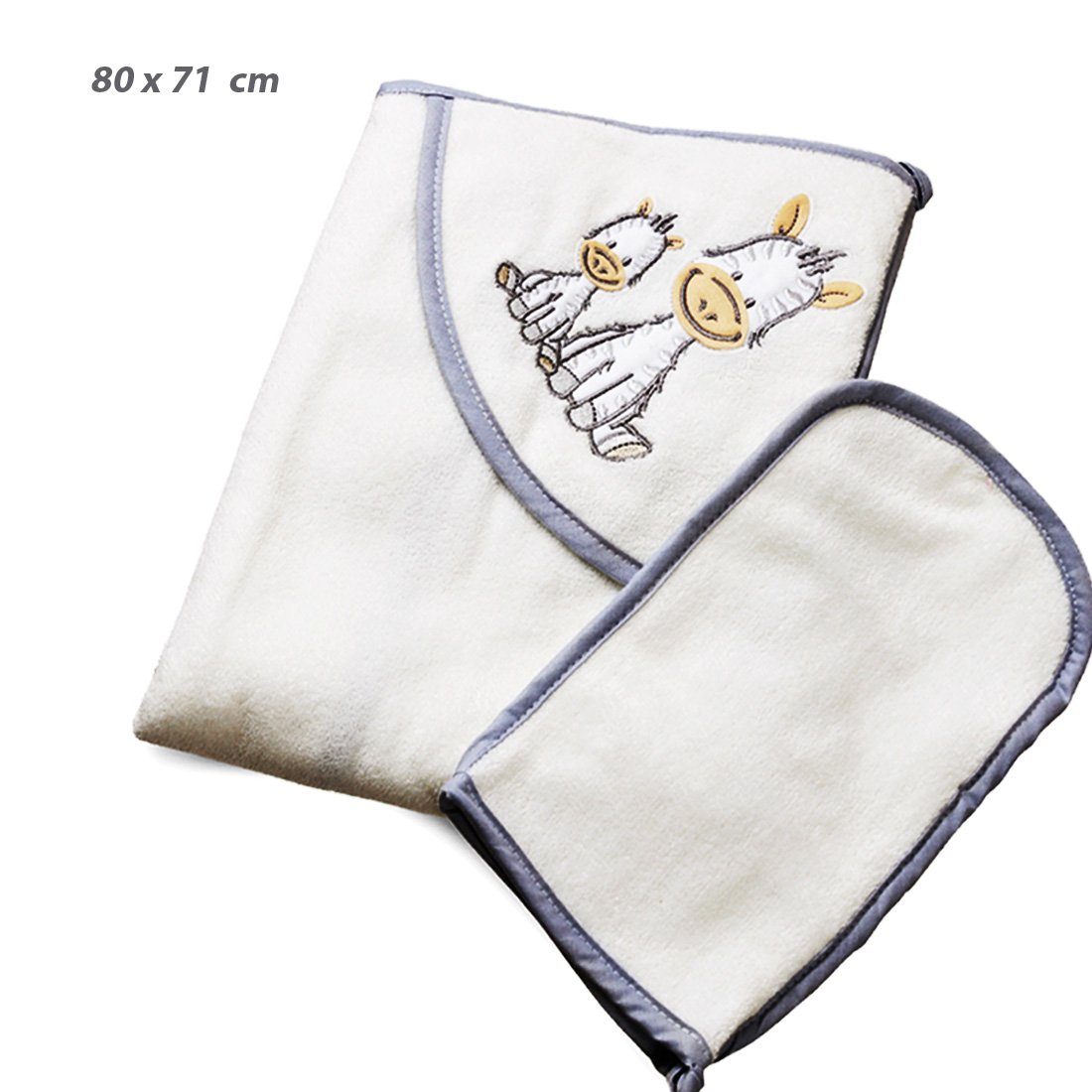 + Tuch Babybadeset - /3 Pflege, Zubehör Set Teile abwischbarMade Badesitz Set), Farben 2 ** in Maltex Zebra + ** + - TUCH Europe Babybadewanne (Feucht Babywanne Blau Premium