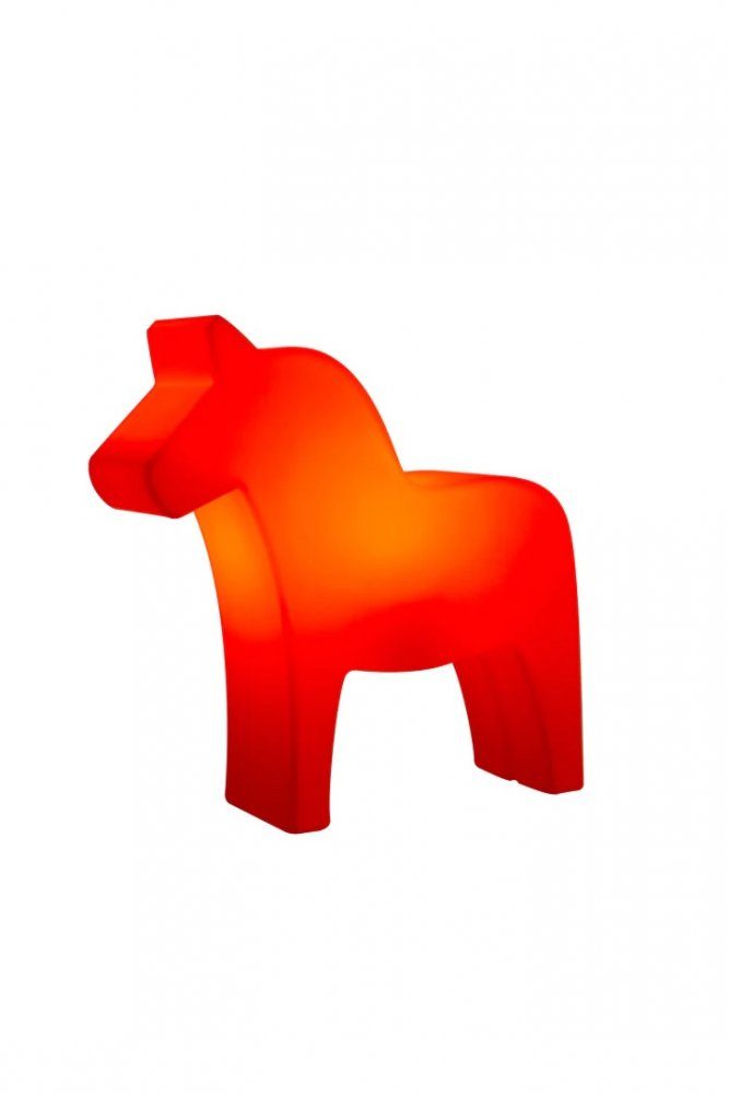 8 seasons design Dekolicht 8 seasons - Motivleuchte Shining Dala Horse 43 cm rot (veredelt) LED