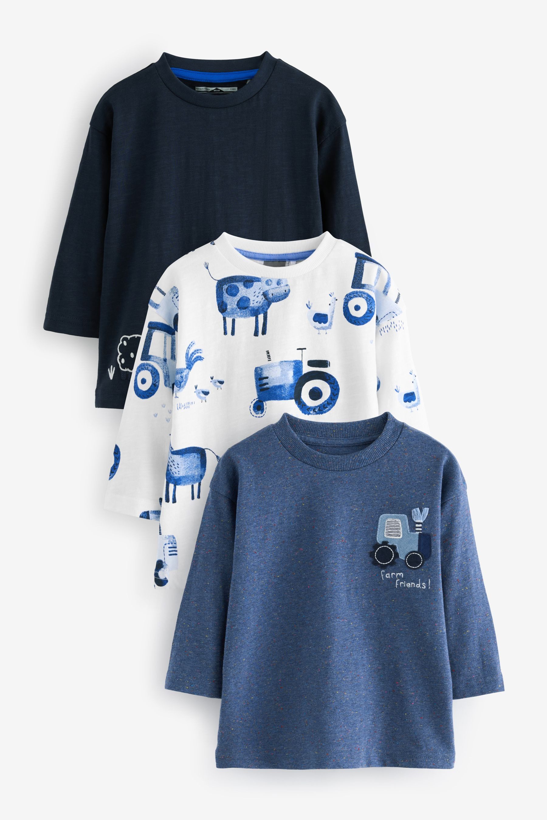 Next Langarmshirt Langarm-Shirts, 3er-Pack (5-tlg) günstig online kaufen