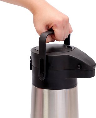 APS Pump-Isolierkanne Budget, 2,2 l, Dreh-Pumpknopf, für bis zu 17 Tassen Kaffee, doppelwandige Isolierung