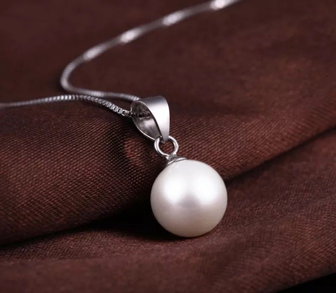 Kim Johanson Kette mit Anhänger 10mm Perle, 925 Silber günstig online kaufen