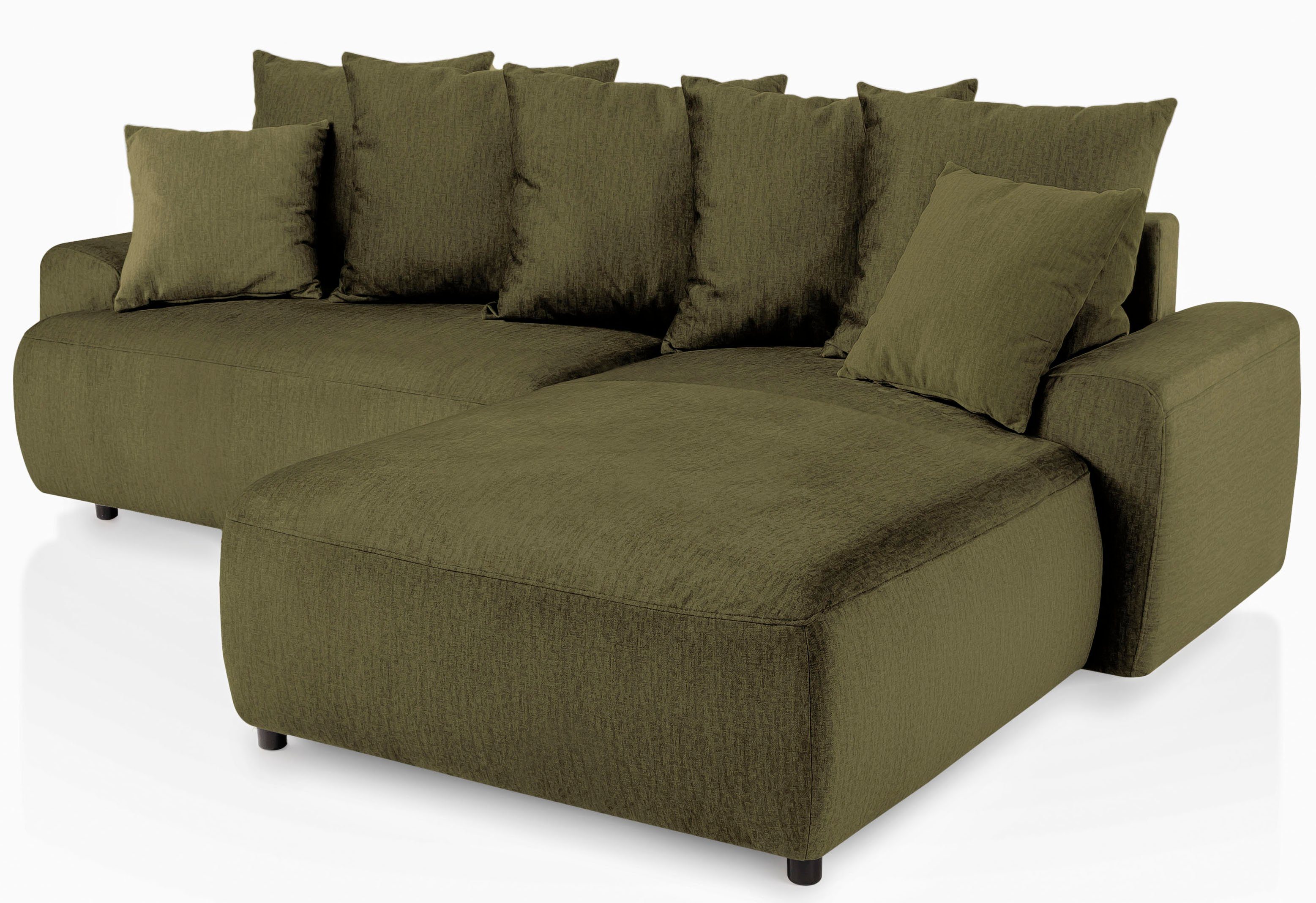 exxpo - sofa fashion Ecksofa "Game, gemütlich mit 5 Rückenkissen und 2 Zier günstig online kaufen