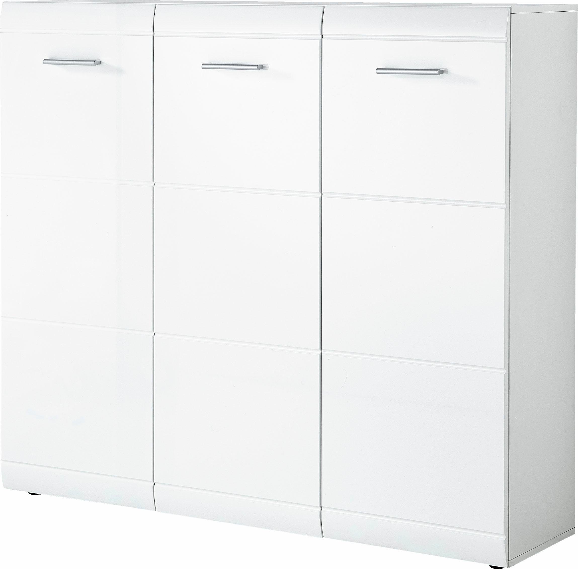 GERMANIA Schuhschrank Adana verstellb. Böden, Hochgl.-Fronten, B: 90 oder 134 cm, Made in Germany