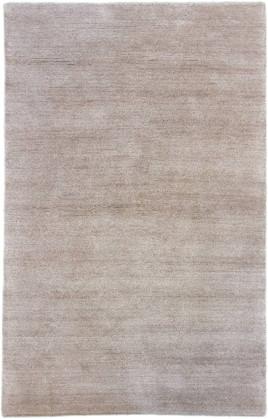 Teppich KHANGRI UNI, Rug Studios, Rechteckig, Höhe: 17 mm, Esszimmer, Flur, Handgeknüpft, Schlafzimmer, Waschbar, weich, Wohnzimmer, 200 x 300 cm, SILBER