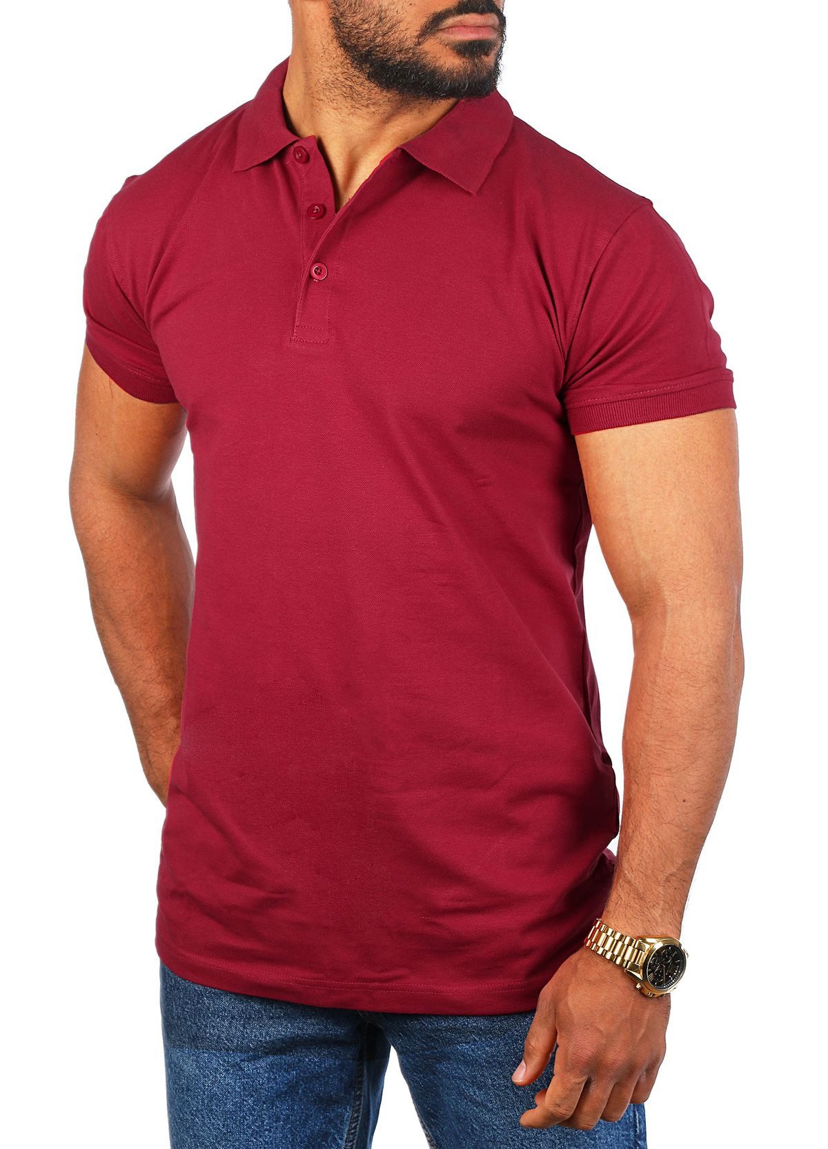Young & Rich Poloshirt Herren Uni 1002 Größe S bis 9XL! unifarben regular fit