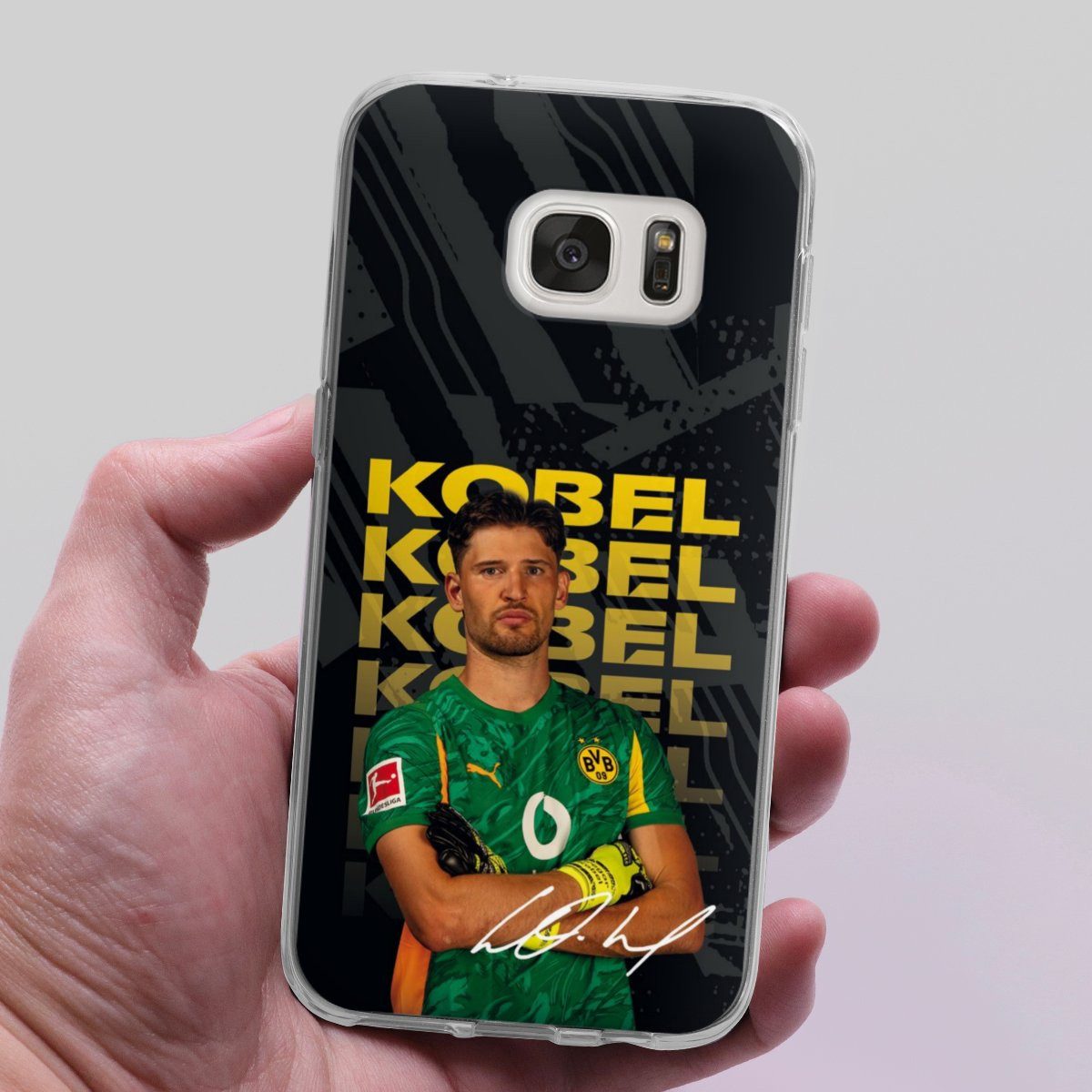 DeinDesign Handyhülle Borussia Dortmund Gregor Kobel BVB Gregor Kobel 25/26, Samsung Galaxy S7 Silikon Hülle Bumper Case Handy Schutzhülle