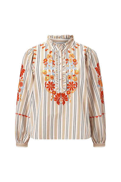 Rich & Royal Klassische Bluse Blouse with multicolour emroidery o