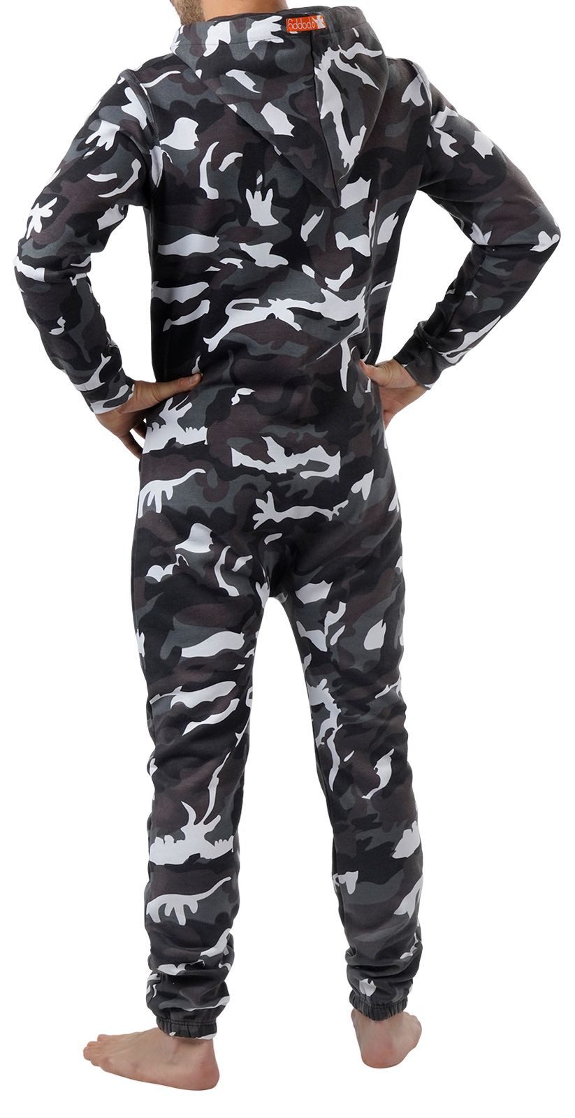 O'Poppy Jumpsuit Herren camo urban grey (1-tlg) mit Kapuze und Eingriffstaschen