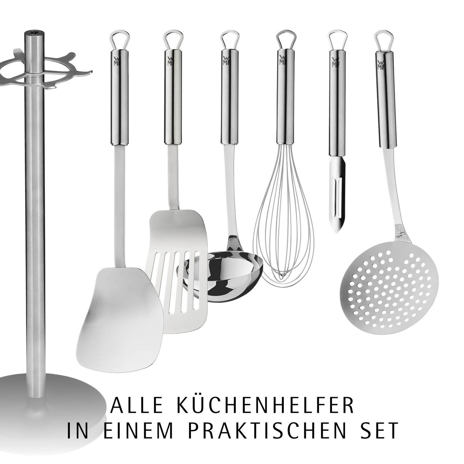 WMF Kochbesteck-Set Profi Plus (Set, 7-tlg), Cromargan® Edelstahl Rostfrei 18/10, inkl. Ständer