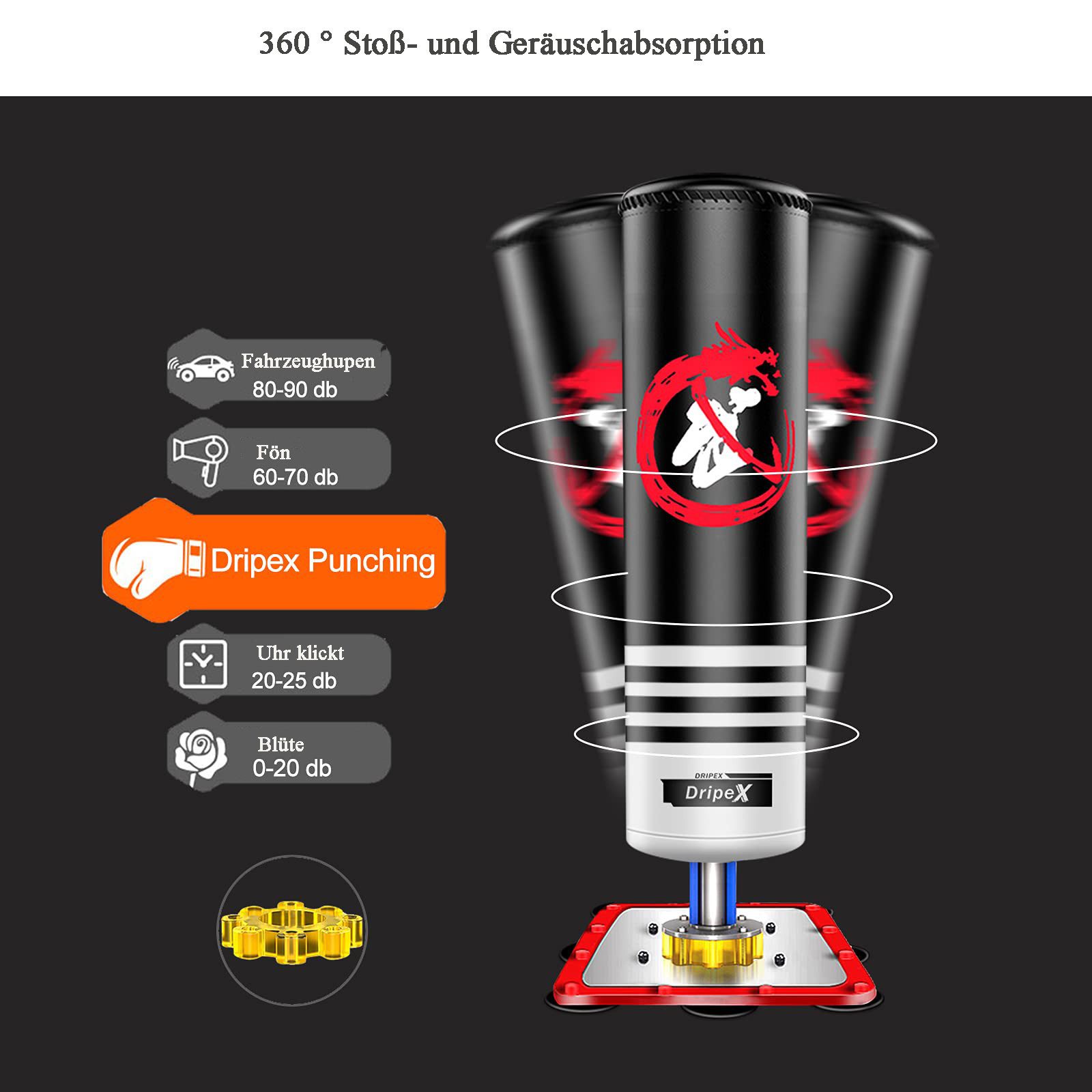 Dripex Boxsack Kinder Standboxsack Freistehender Boxing Trainer Punching Bag