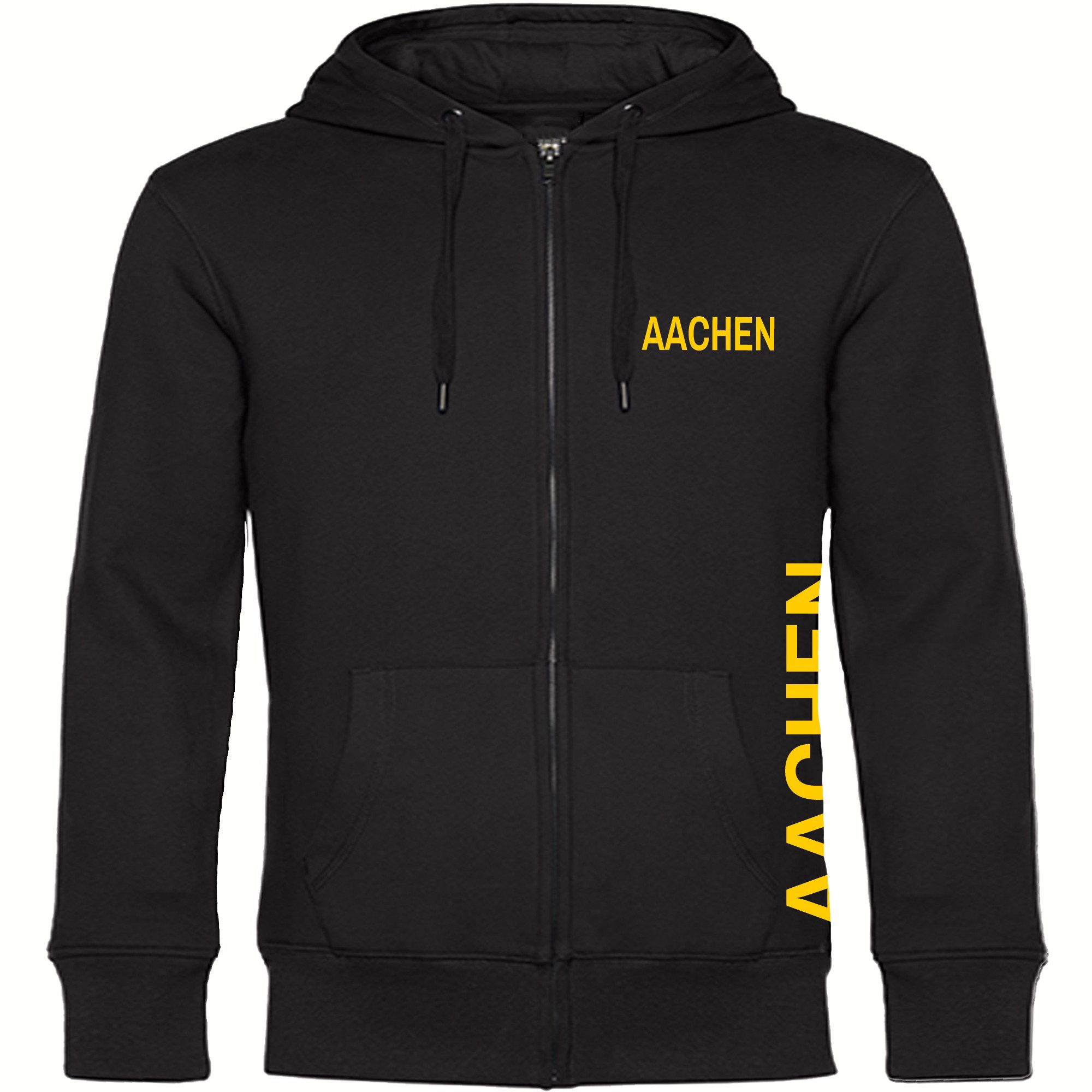 Kapuzensweatjacke Aachen - Brust & Seite - Sweat