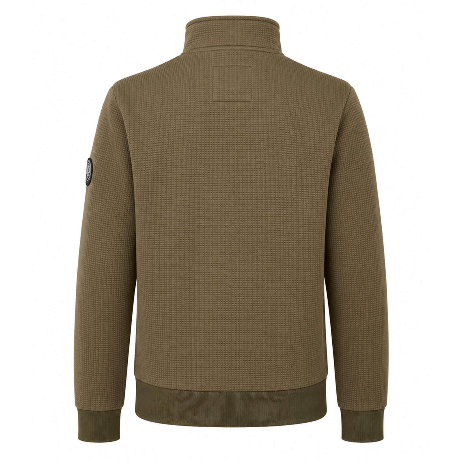 Coastguard Troyer Herren Sweat-Troyer 80937 mit Waffelstruktur - Pullover Troyer-Kragen Stehkragen mit Reißverschluss, Rippbündchen an Ärmeln und Saum – Bild 5 von 5