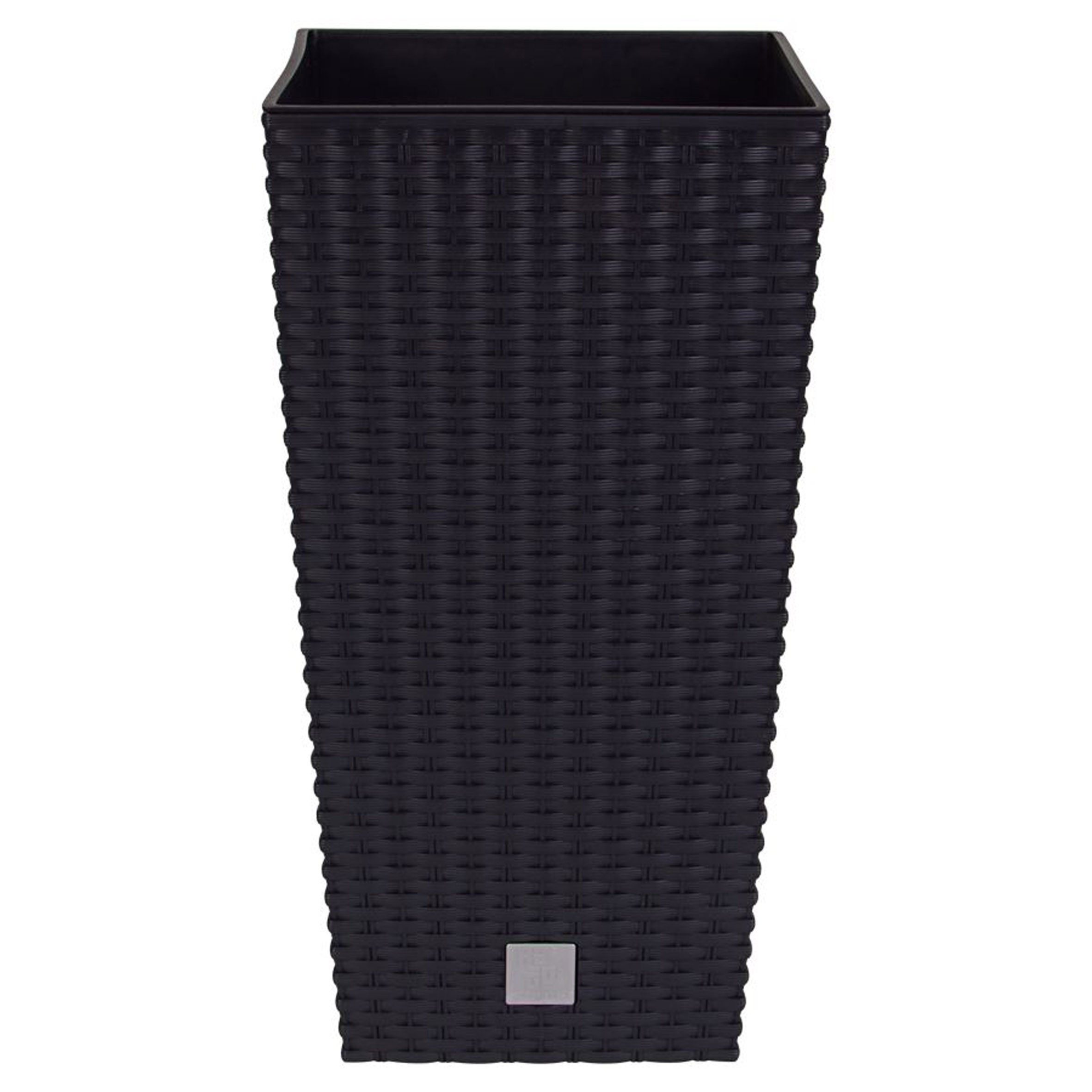 Spetebo Blumentopf Polyrattan Pflanztopf mit Einsatz günstig online kaufen
