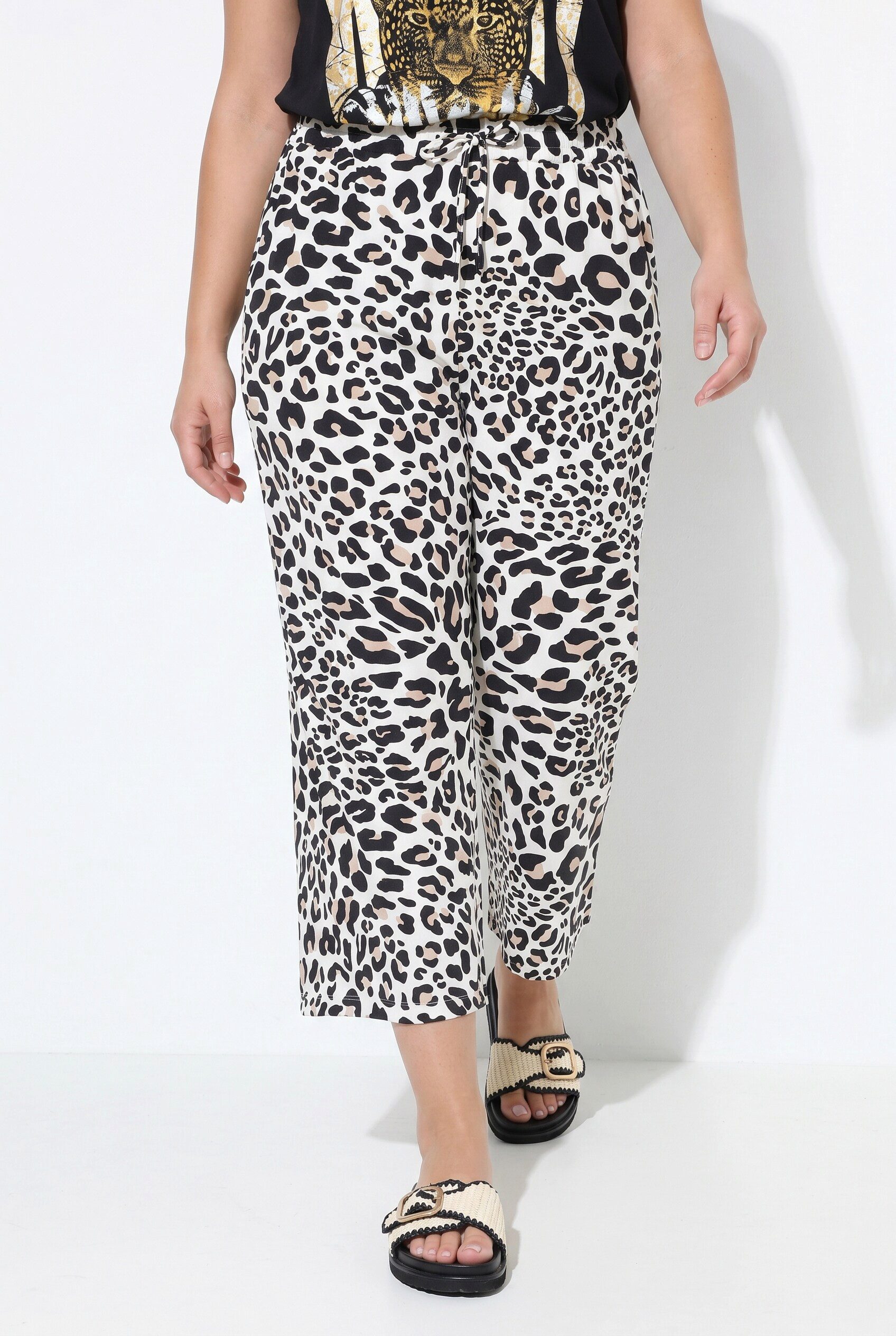 Angel of Style Culotte Culotte gerades Bein Leomuster Elastikbund