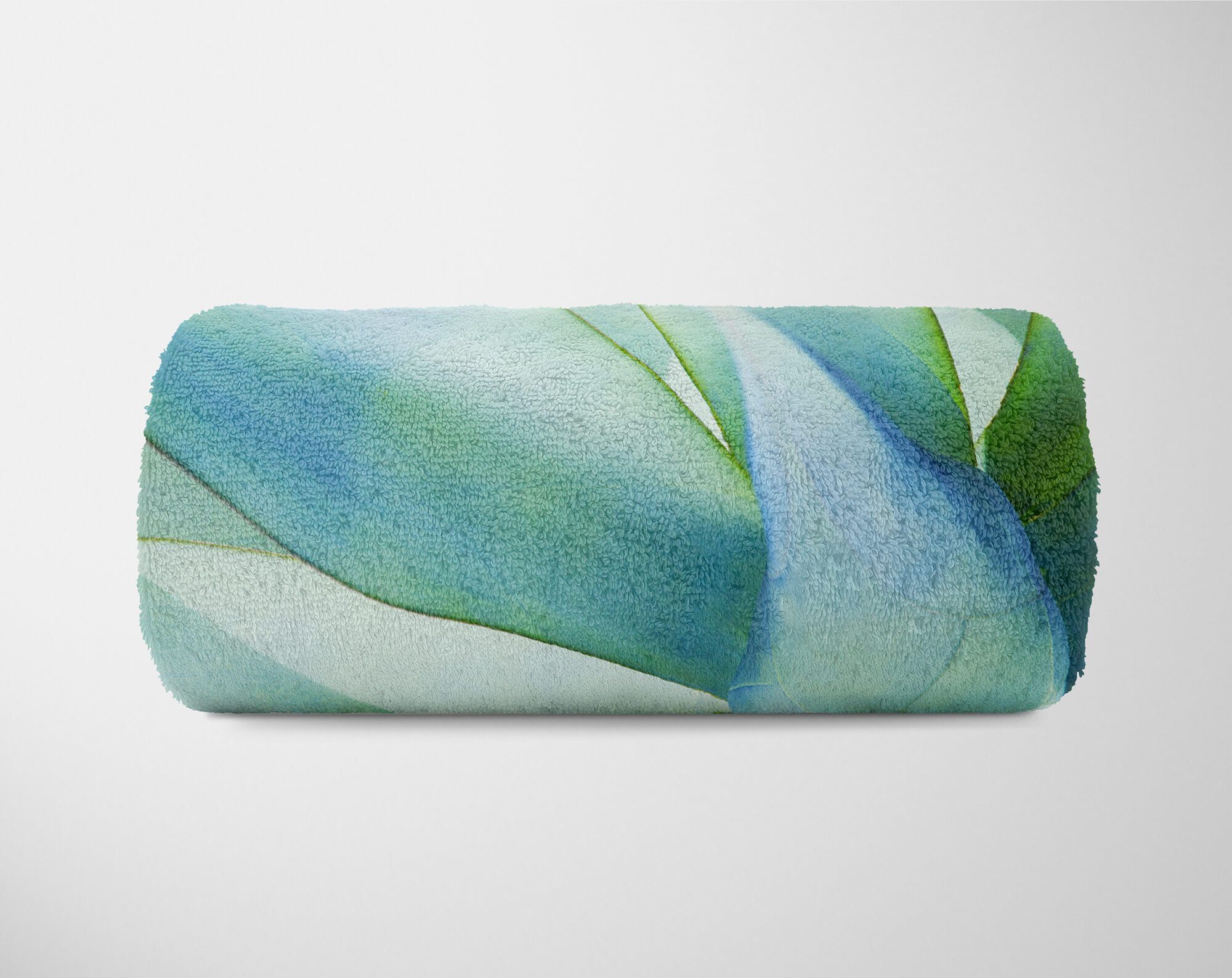 Handtuch Art (1-St), Fotokunst Baumwolle-Polyester-Mix Handtuch mit Strandhandtuch Handtücher Saunatuch Sinus Blätter, Kuscheldecke Fotomotiv