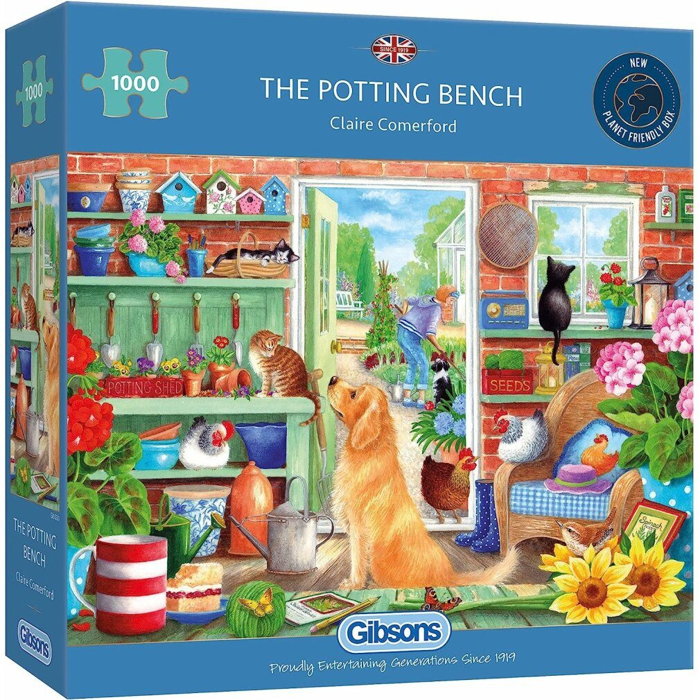 GIBSONS Puzzle Puzzle Gartenregal 1000 Teile, Puzzleteile
